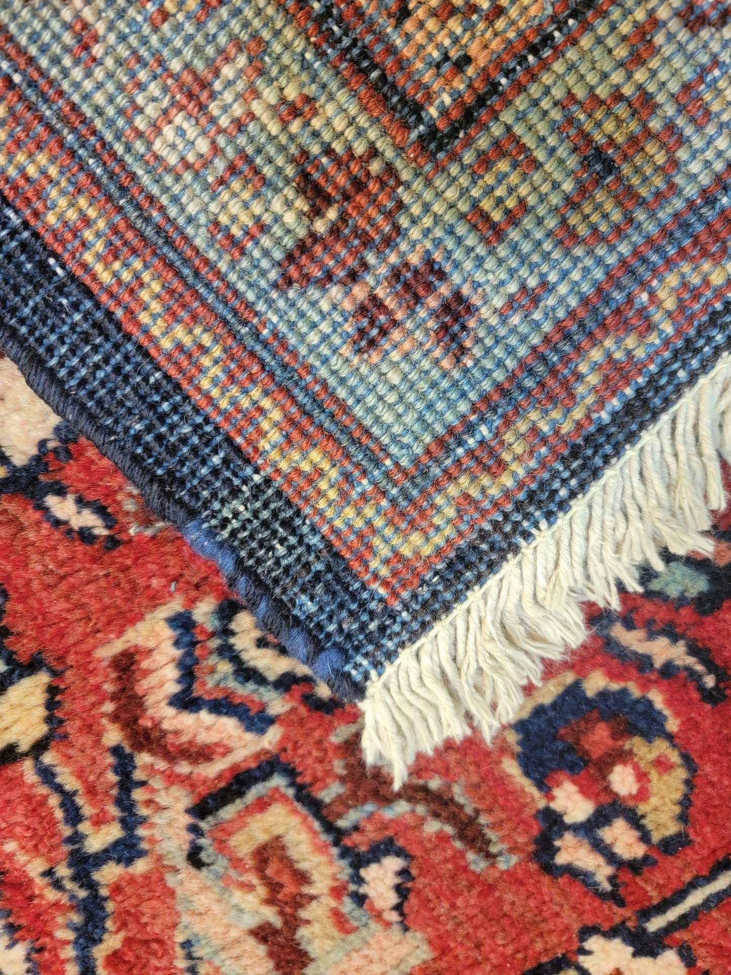 Antique Hand-Knotted Wool Area Rug Mahal Decorative 7'2" x 9'8"