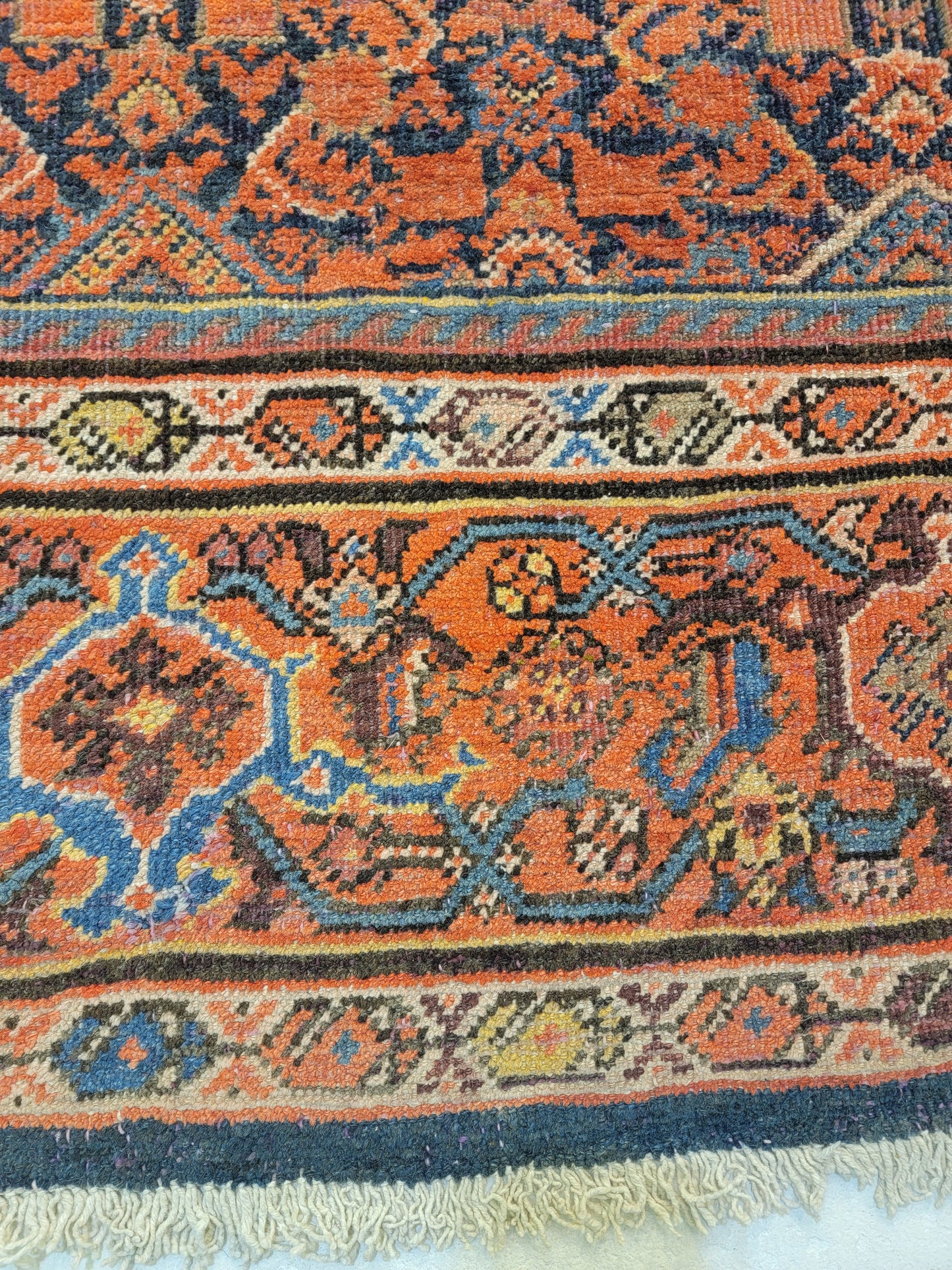 Antique Hand-Knotted Wool Area Rug Malayer Herati Collectible 8'3" x 12'4"
