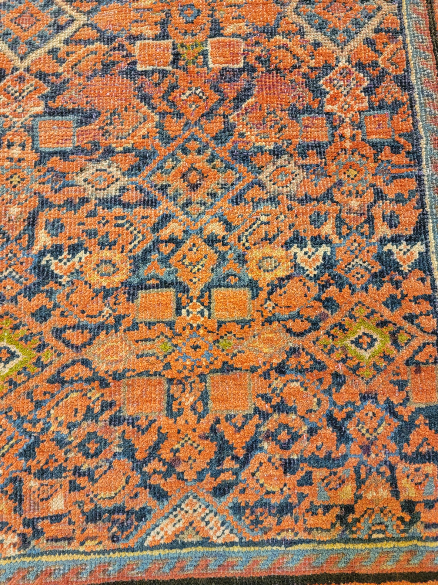 Antique Hand-Knotted Wool Area Rug Malayer Herati Collectible 8'3" x 12'4"