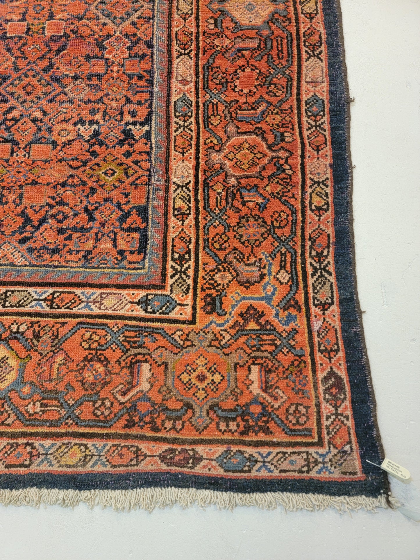 Antique Hand-Knotted Wool Area Rug Malayer Herati Collectible 8'3" x 12'4"