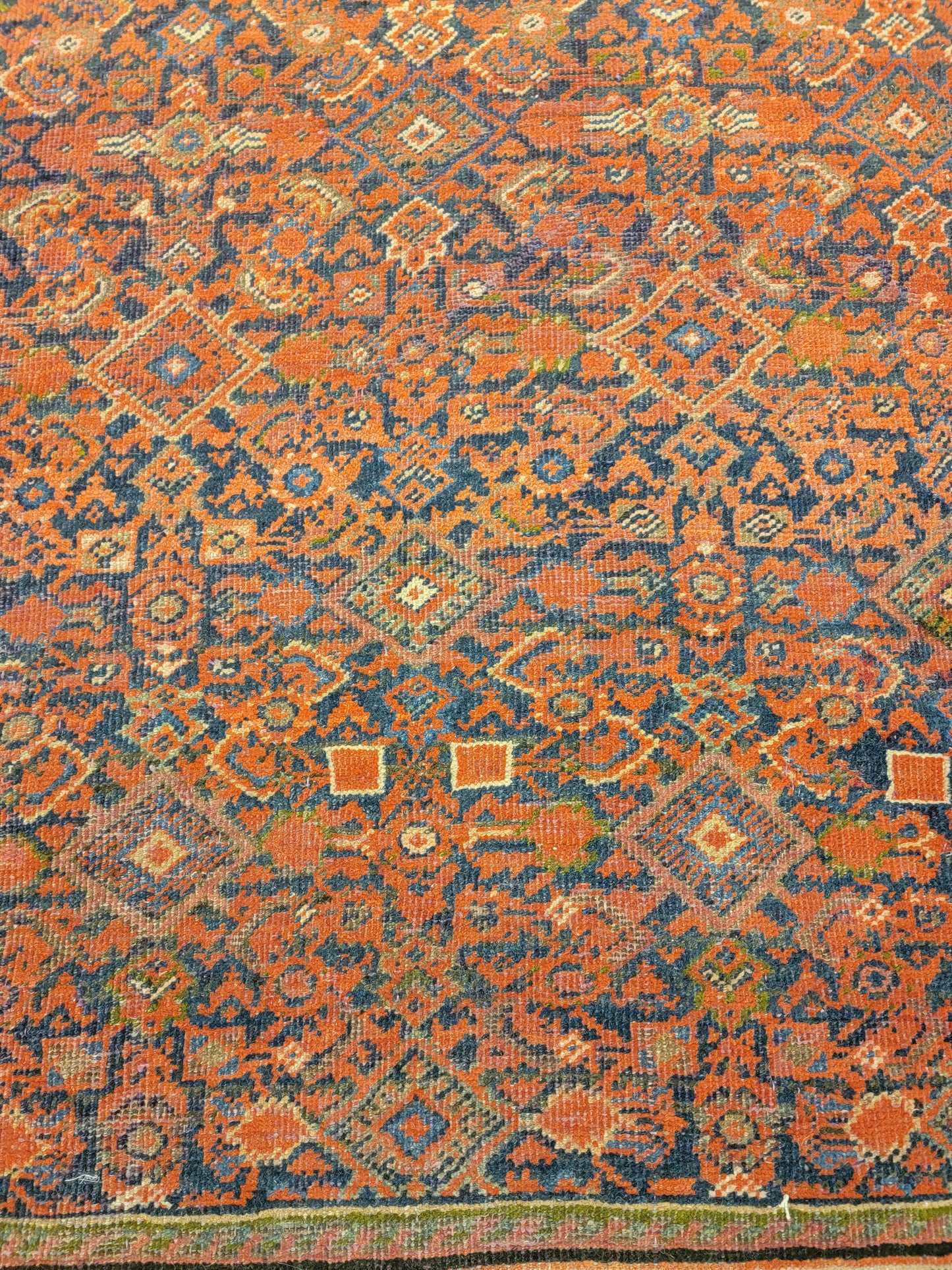 Antique Hand-Knotted Wool Area Rug Malayer Herati Collectible 8'3" x 12'4"