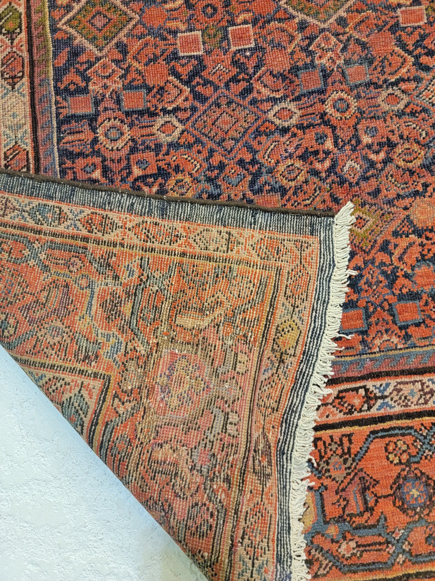 Antique Hand-Knotted Wool Area Rug Malayer Herati Collectible 8'3" x 12'4"