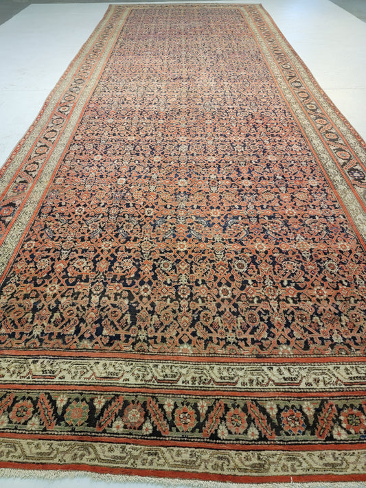Antique Hand-Knotted Wool Area Rug Malayer Collectible 8'5" x 22'10"