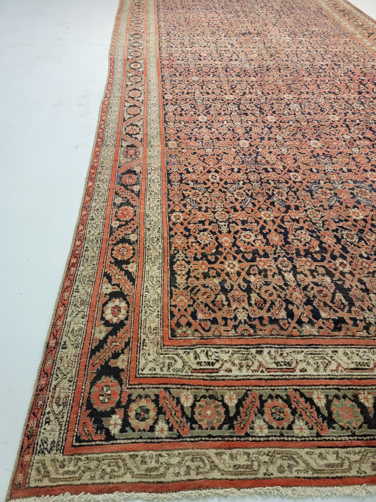 Antique Hand-Knotted Wool Area Rug Malayer Collectible 8'5" x 22'10"