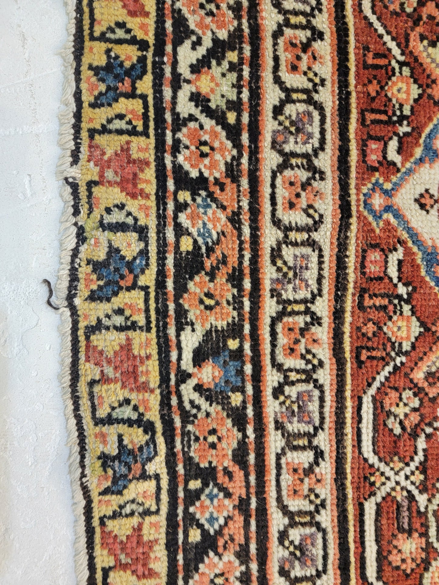 Antique Hand-Knotted Wool Area Rug Sultanabad 8'7" x 12'7"