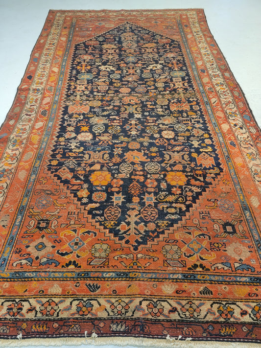Antique Hand-Knotted Wool Area Rug Malayer Herati 6'7" x 12'3"