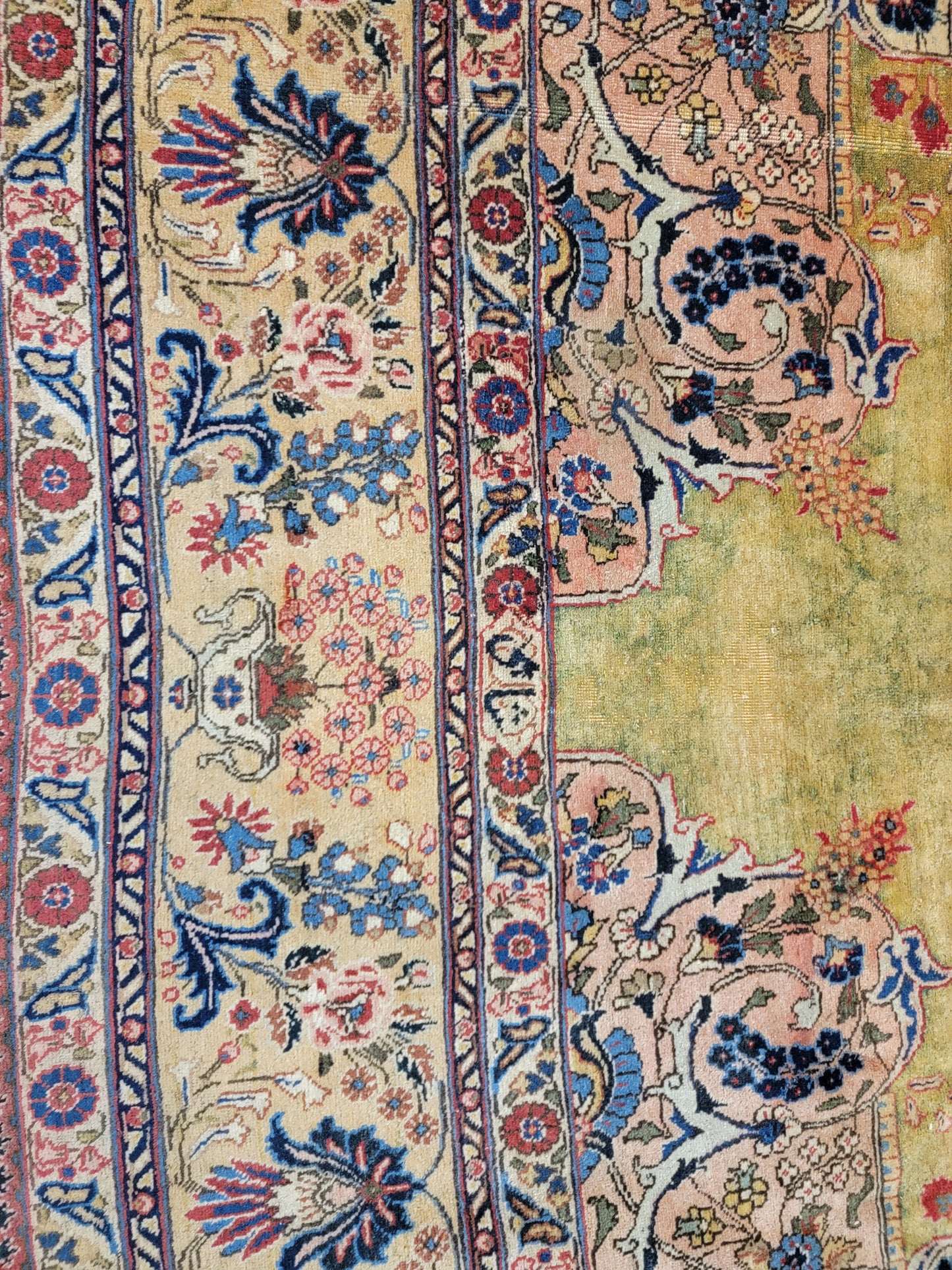 Hand-Knotted Wool Rug Tabriz Khoy Signed 9'5" x 12'10"