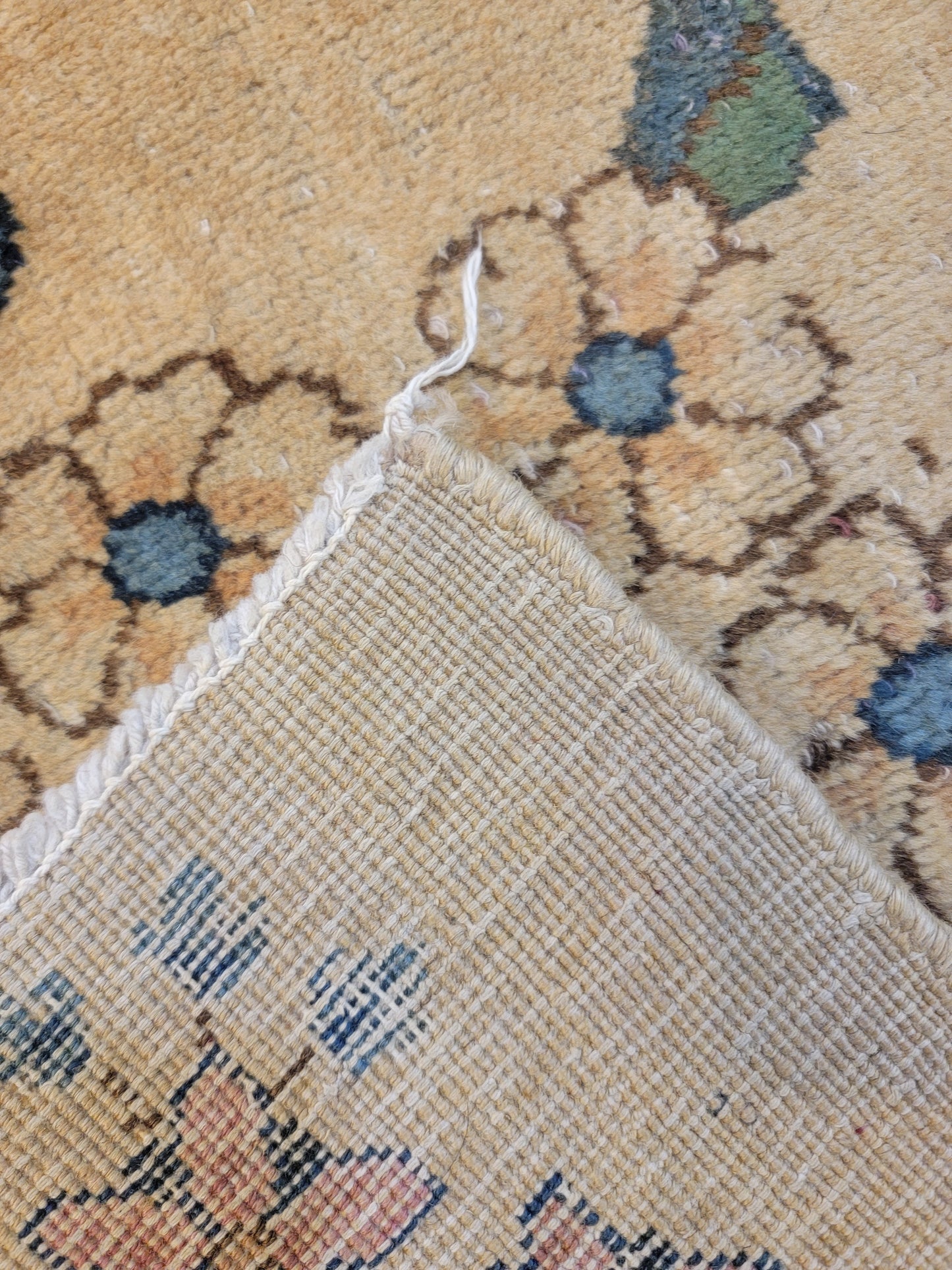 Antique Hand-Knotted Wool Rug Yazd 9'8" x 13'