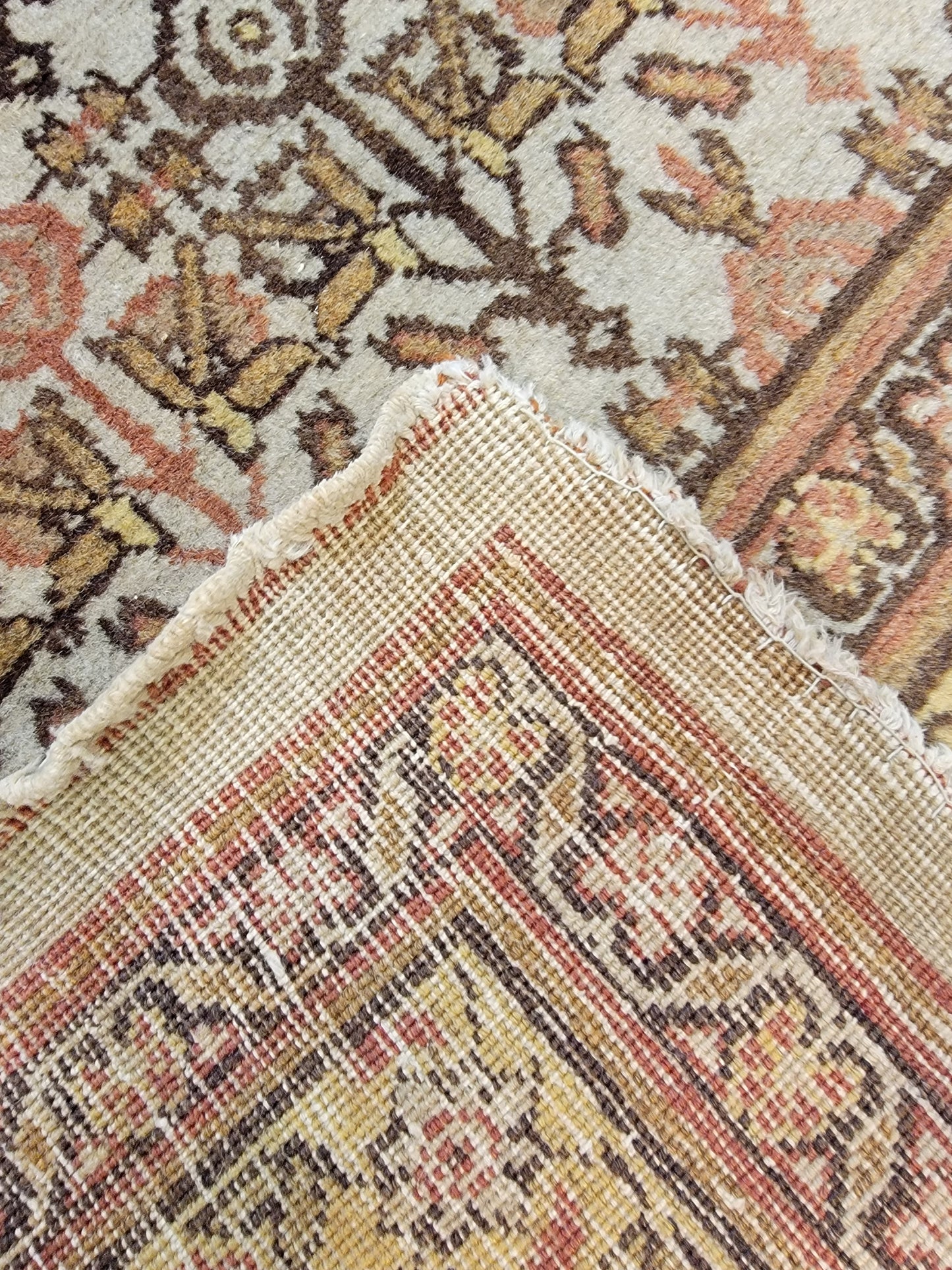 Antique Hand-Knotted Wool Rug Haji Jalili 10'4" x 14'3"