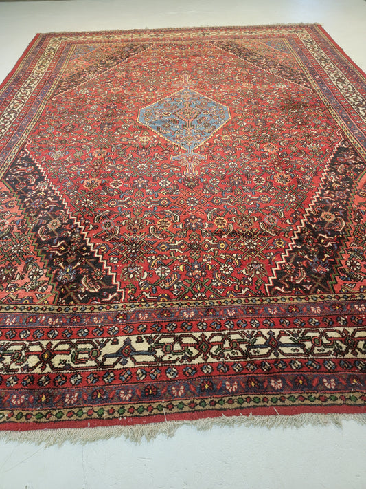 Antique Hand-Knotted Wool Rug Hamedan Bibikabad 10'6" x 13'10"