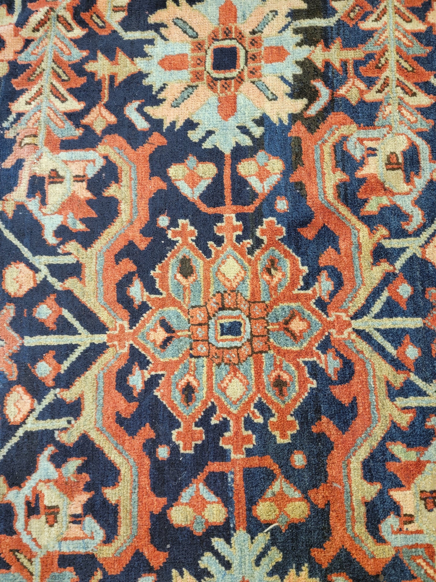 Antique Hand-Knotted Wool Area Rug Serapi Bakhshayesh Collectible 9'4" x 12'1"