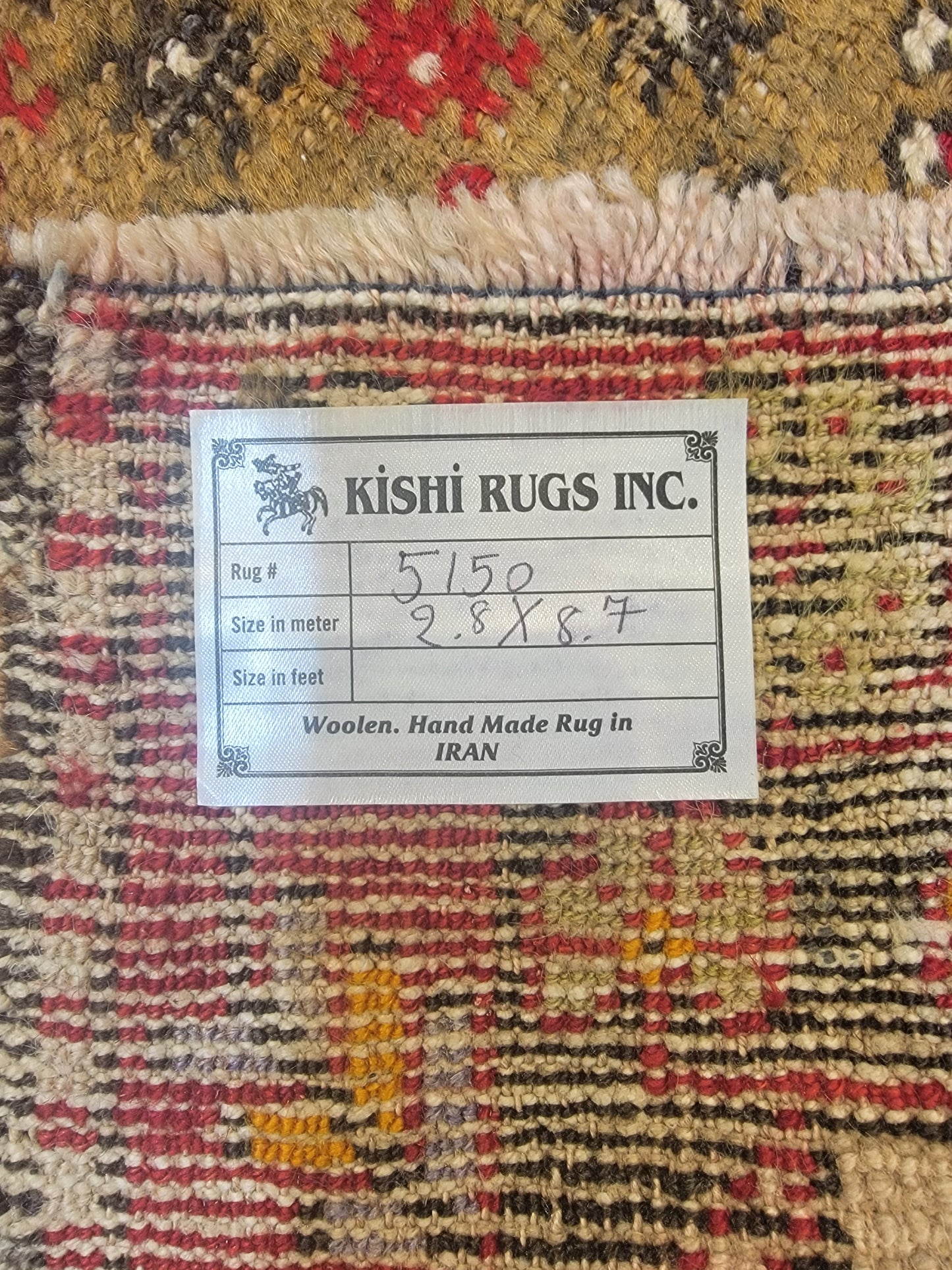 Hand-Knotted Wool Runner Turkish Oushak Anatolian 2'8" x 8'7"
