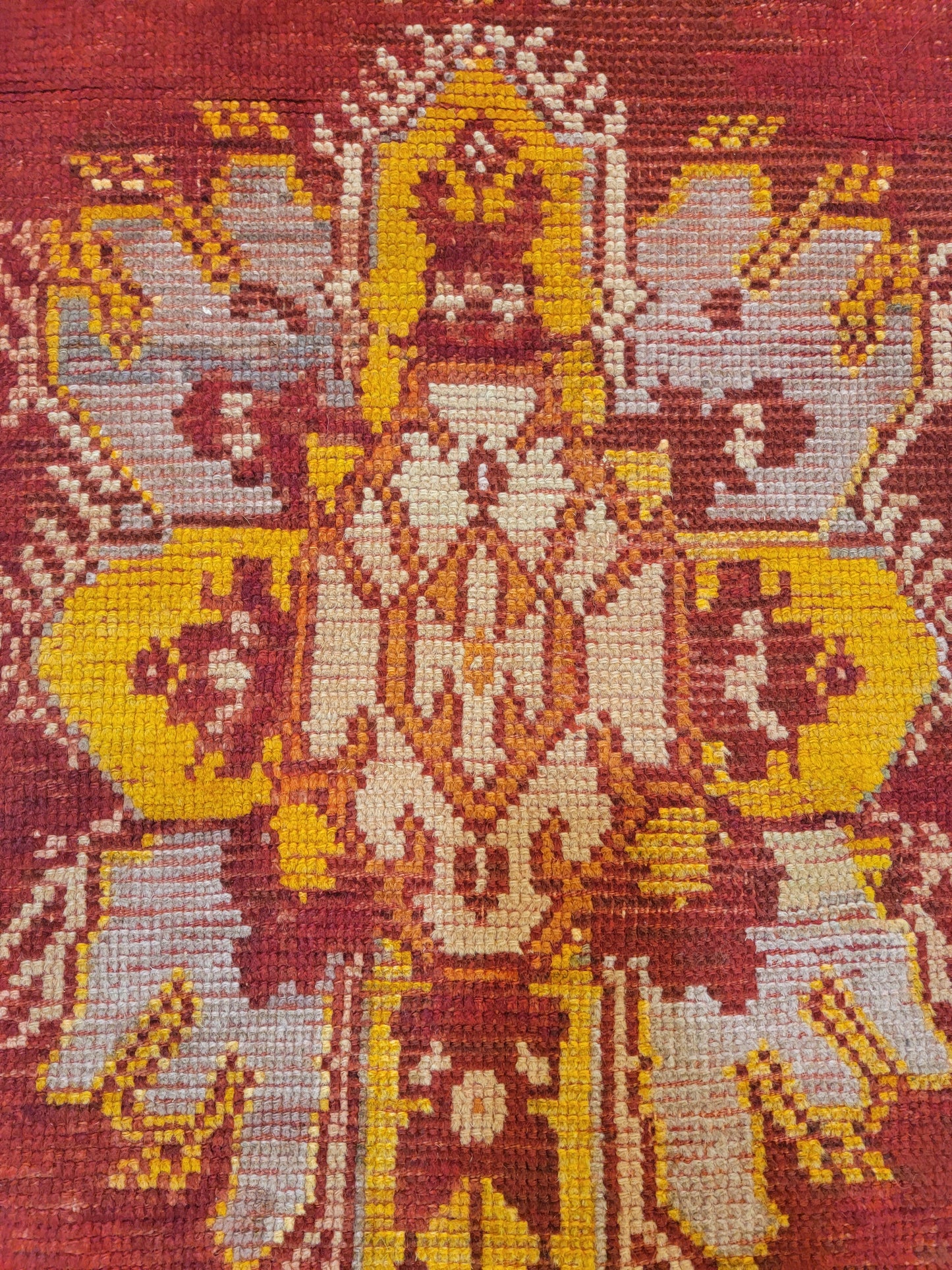 Hand-Knotted Wool Runner Turkish Oushak 3'4" x 8'9"
