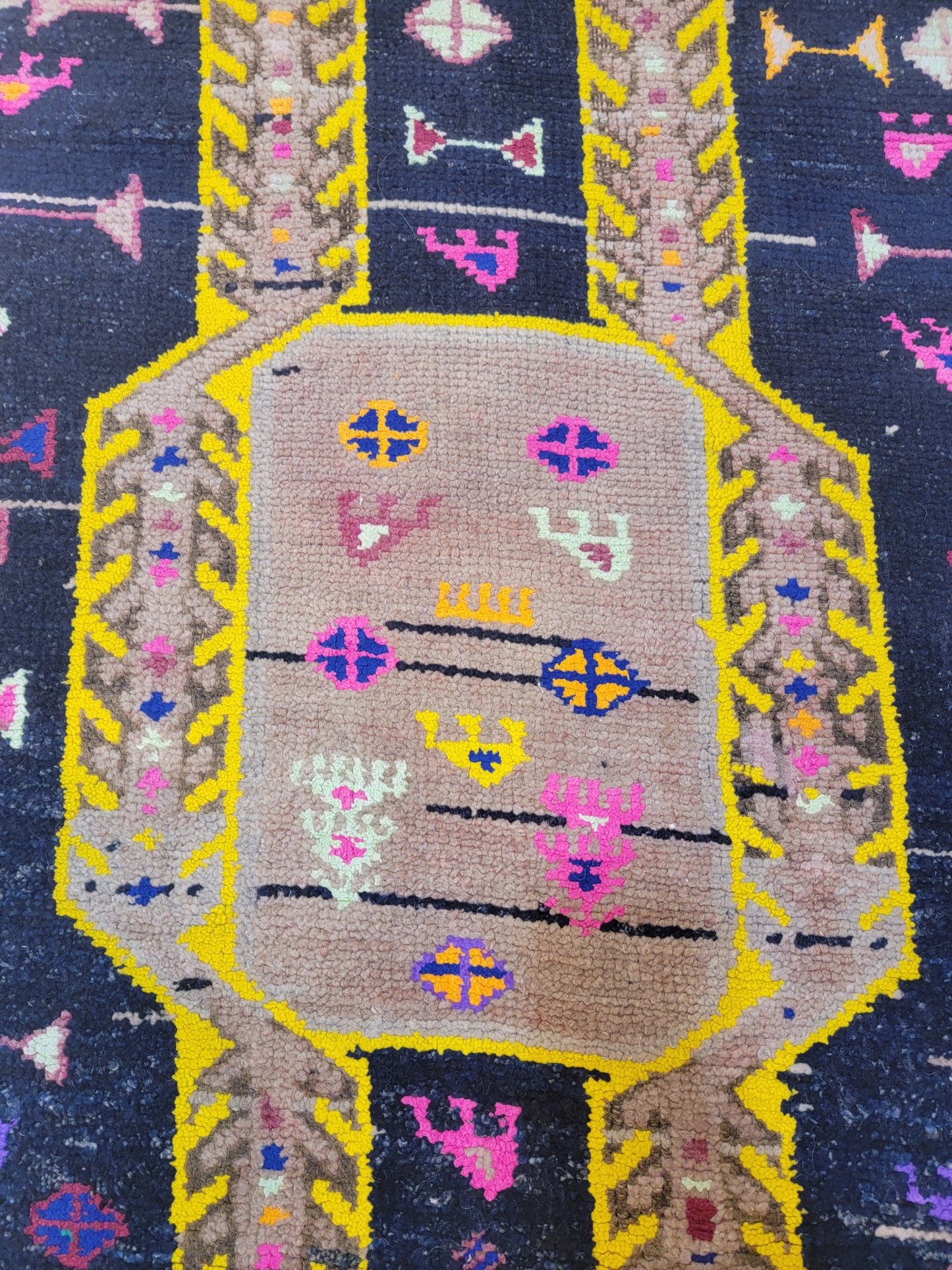 Hand-Knotted Wool Runner Turkish Oushak 4' x 8'3"