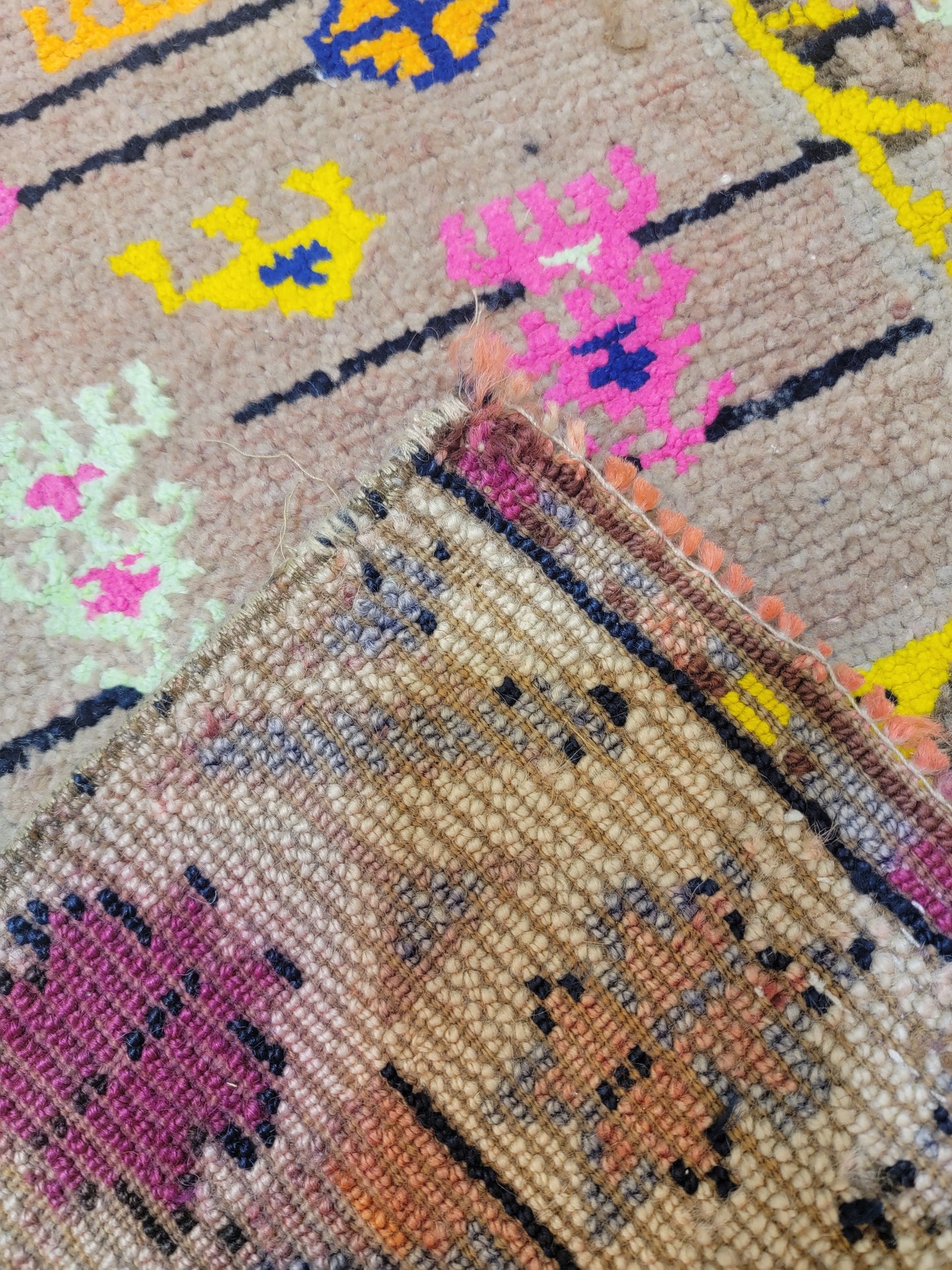 Hand-Knotted Wool Runner Turkish Oushak 4' x 8'3"