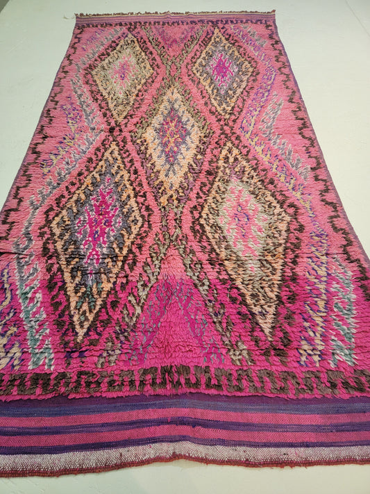Hand-Knotted Wool Area Rug Moroccan 5'8" x 11'6"