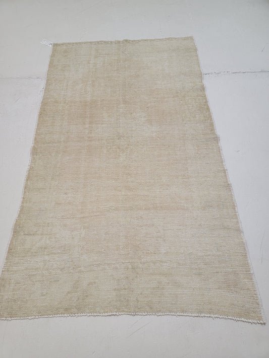 Hand-Knotted Wool Area Rug Turkish Oushak 3'8" x 6'3"