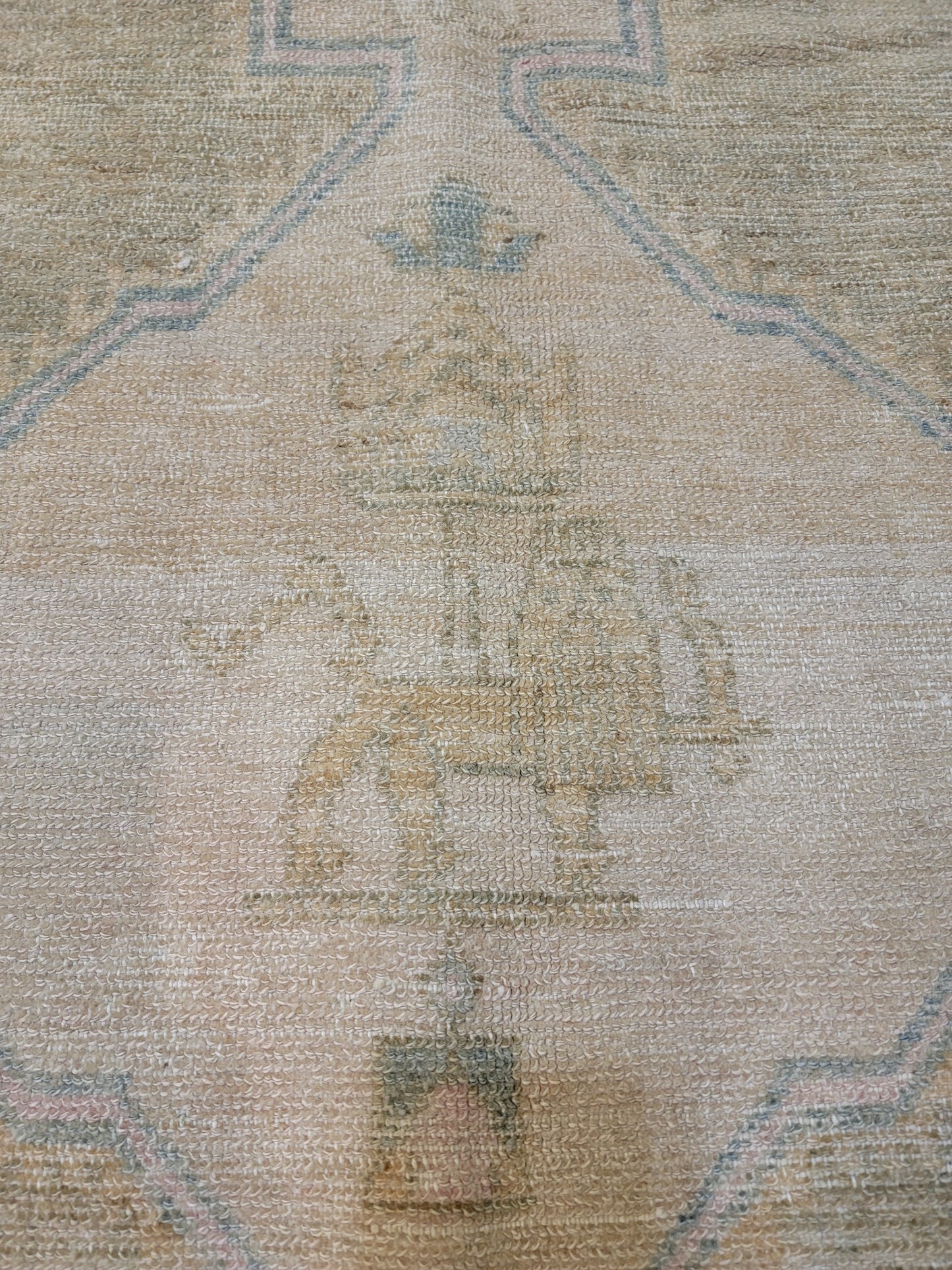 Hand-Knotted Wool Area Rug Turkish Oushak 4' x 6'6"