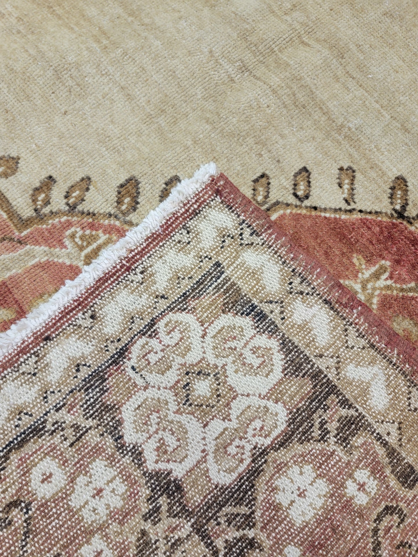 Hand-Knotted Wool Area Rug Turkish Oushak 7'6" x 9'9"