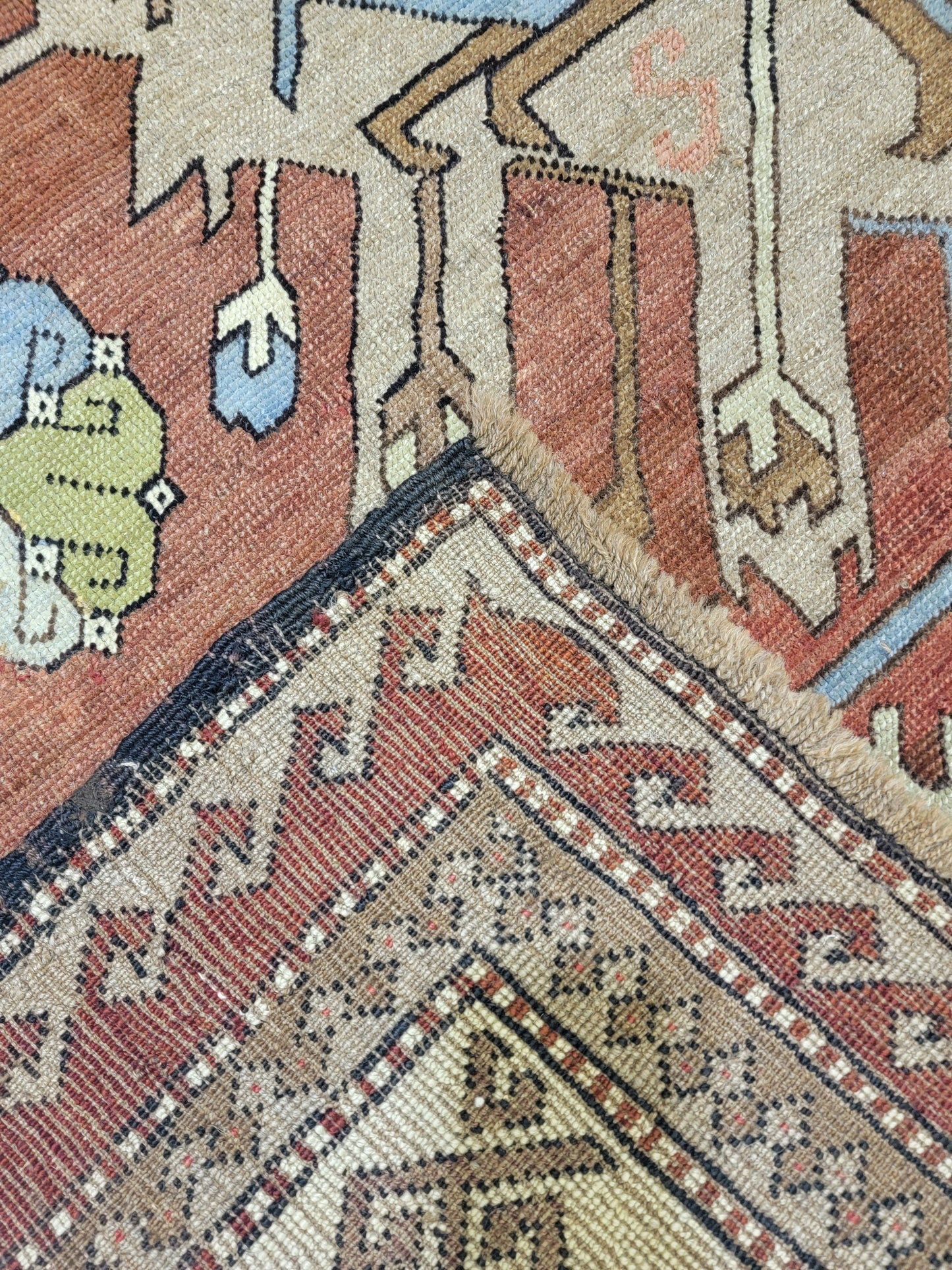 Hand-Knotted Wool Area Rug Turkish Oushak 6'11" x 9'11"