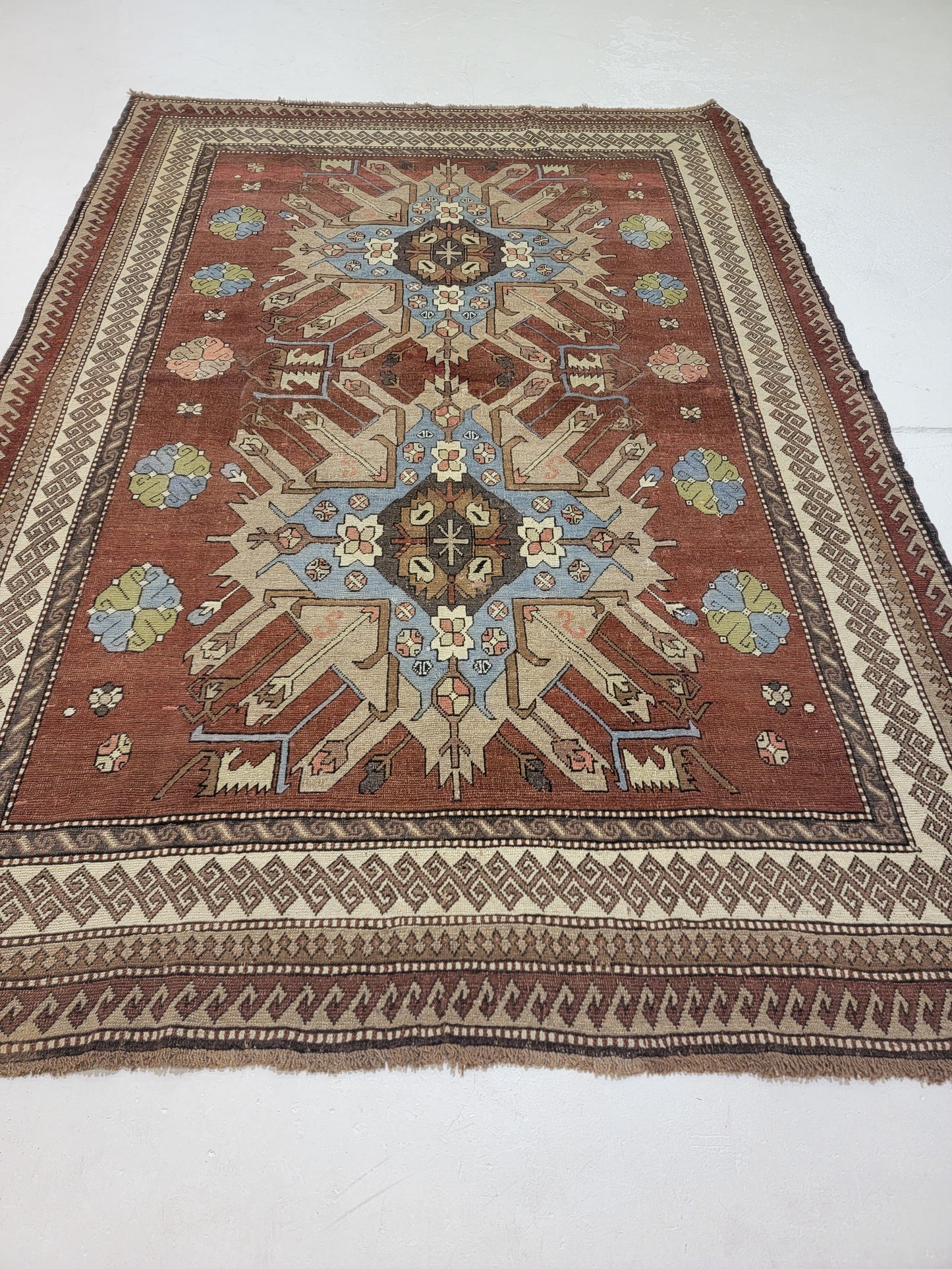 Hand-Knotted Wool Area Rug Turkish Oushak 6'11" x 9'11"