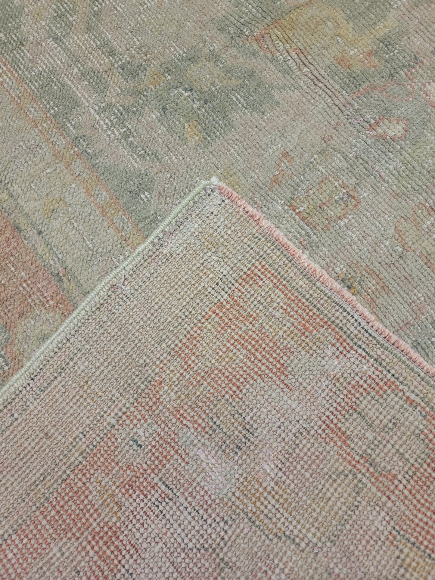 Hand-Knotted Wool Area Rug Turkish Oushak 7'6" x 10'