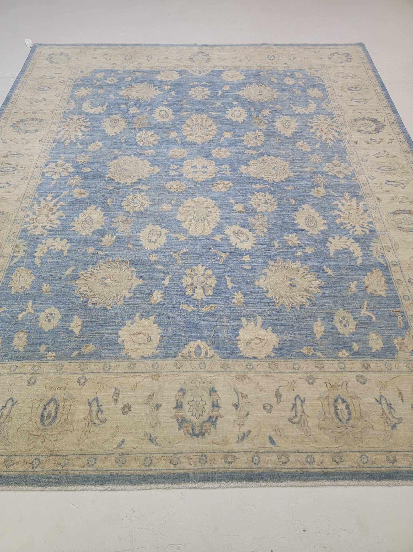 Hand-Knotted Wool Area Rug Afghani 7'11" x 9'11"