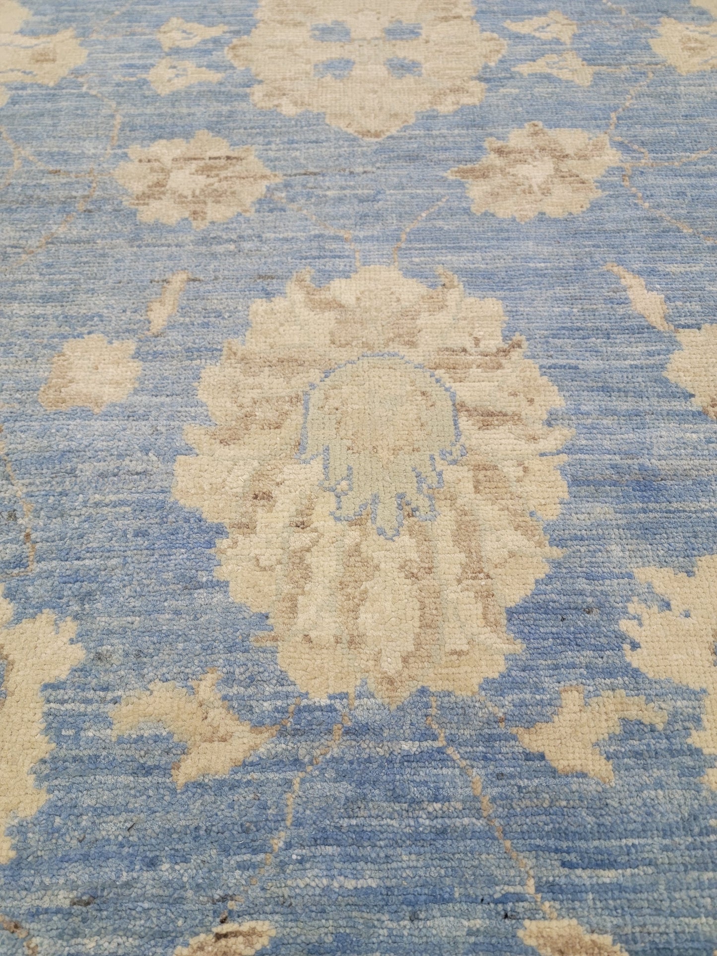 Hand-Knotted Wool Area Rug Afghani 7'11" x 9'11"