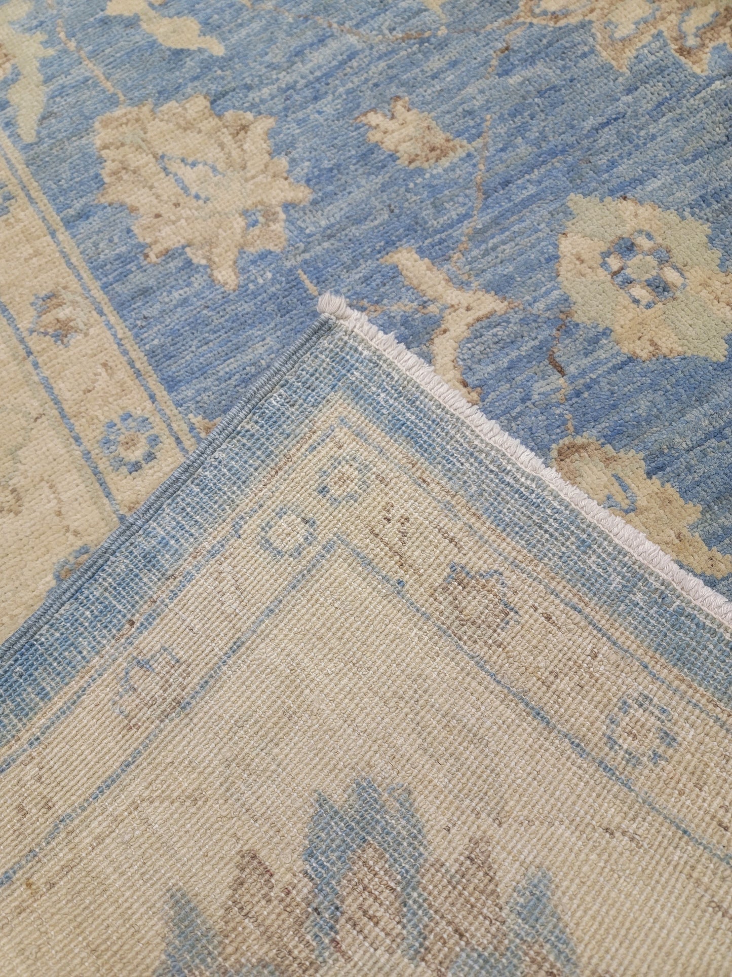 Hand-Knotted Wool Area Rug Afghani 7'11" x 9'11"