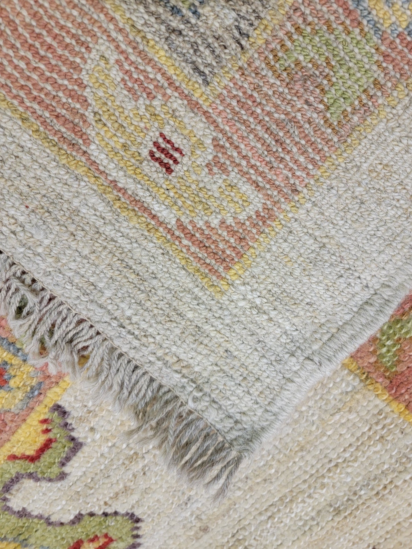 Hand-Knotted Wool Rug Turkish Oushak 10'9" x 13'6"