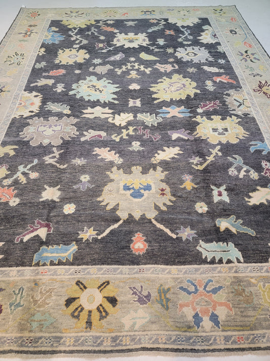 Hand-Knotted Wool Area Rug Turkish Oushak 10' x 13'6"