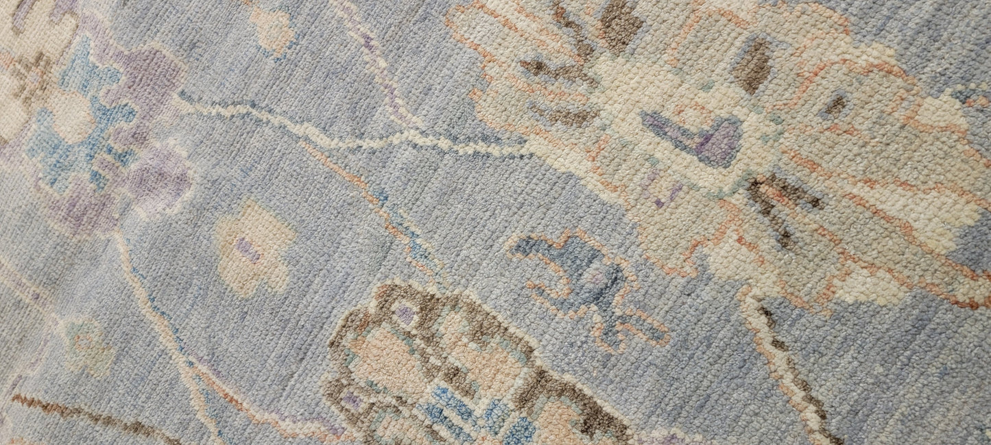 Hand-Knotted Wool Rug Turkish Oushak 3'5" x 5'1"