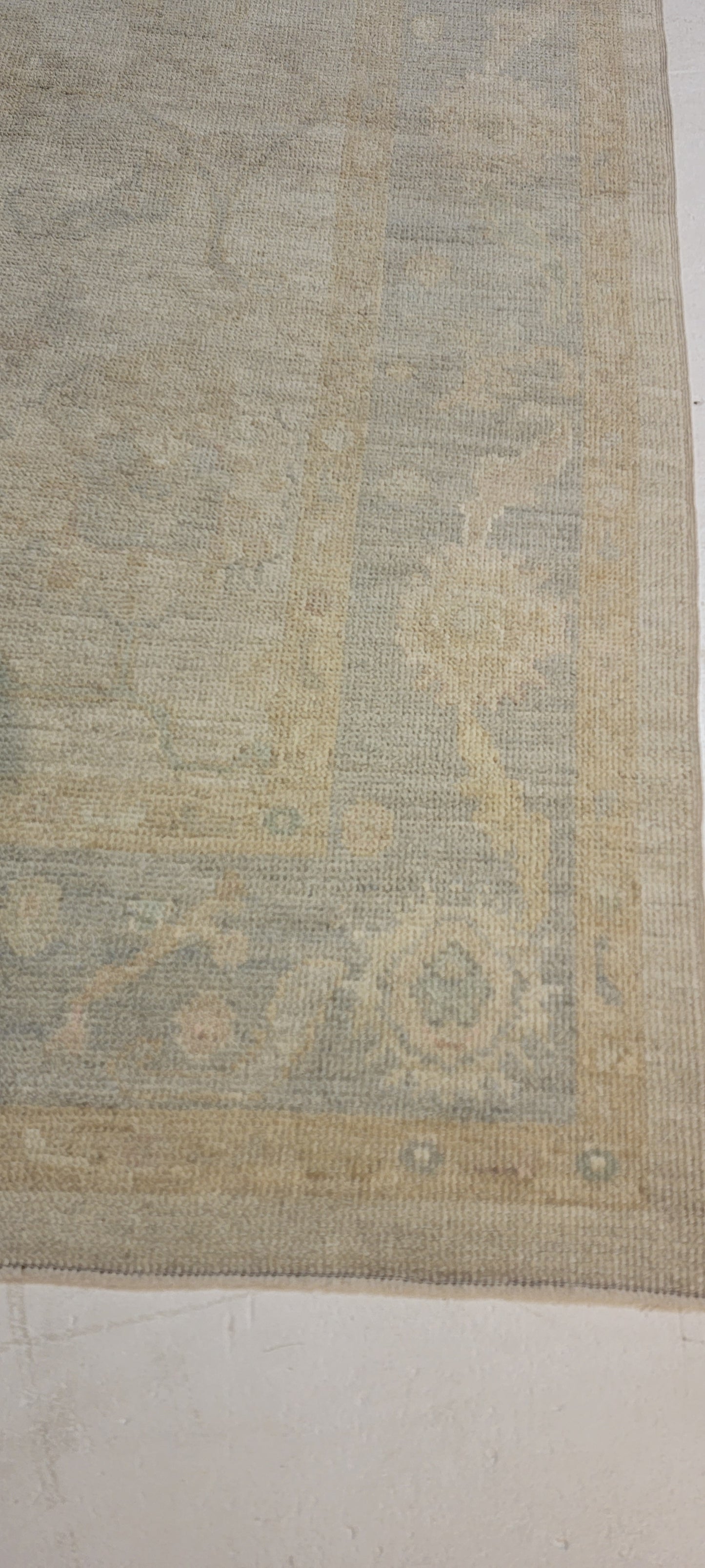 Hand-Knotted Wool Rug Turkish Oushak 5'2" x 7'2"