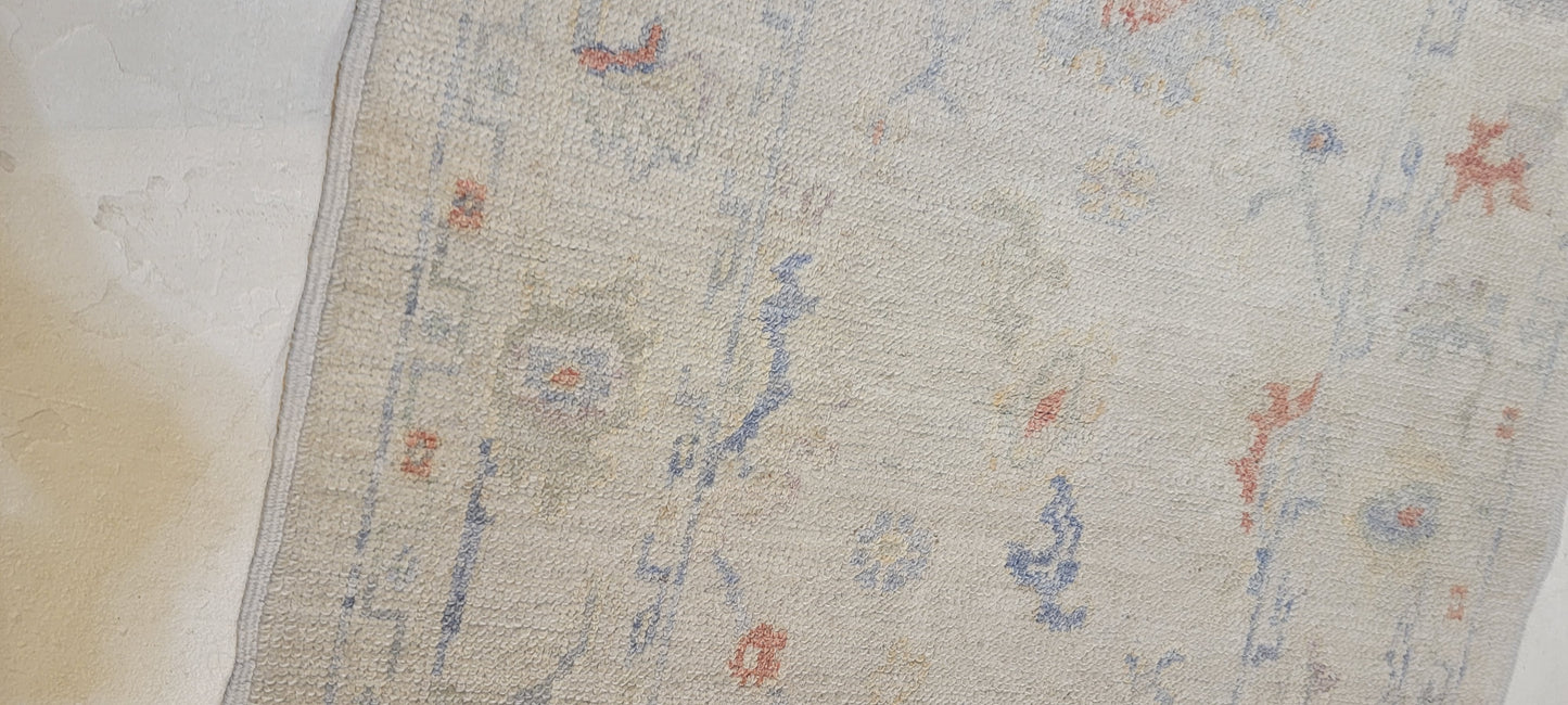 Hand-Knotted Wool Rug Turkish Oushak 3'3" x 5'