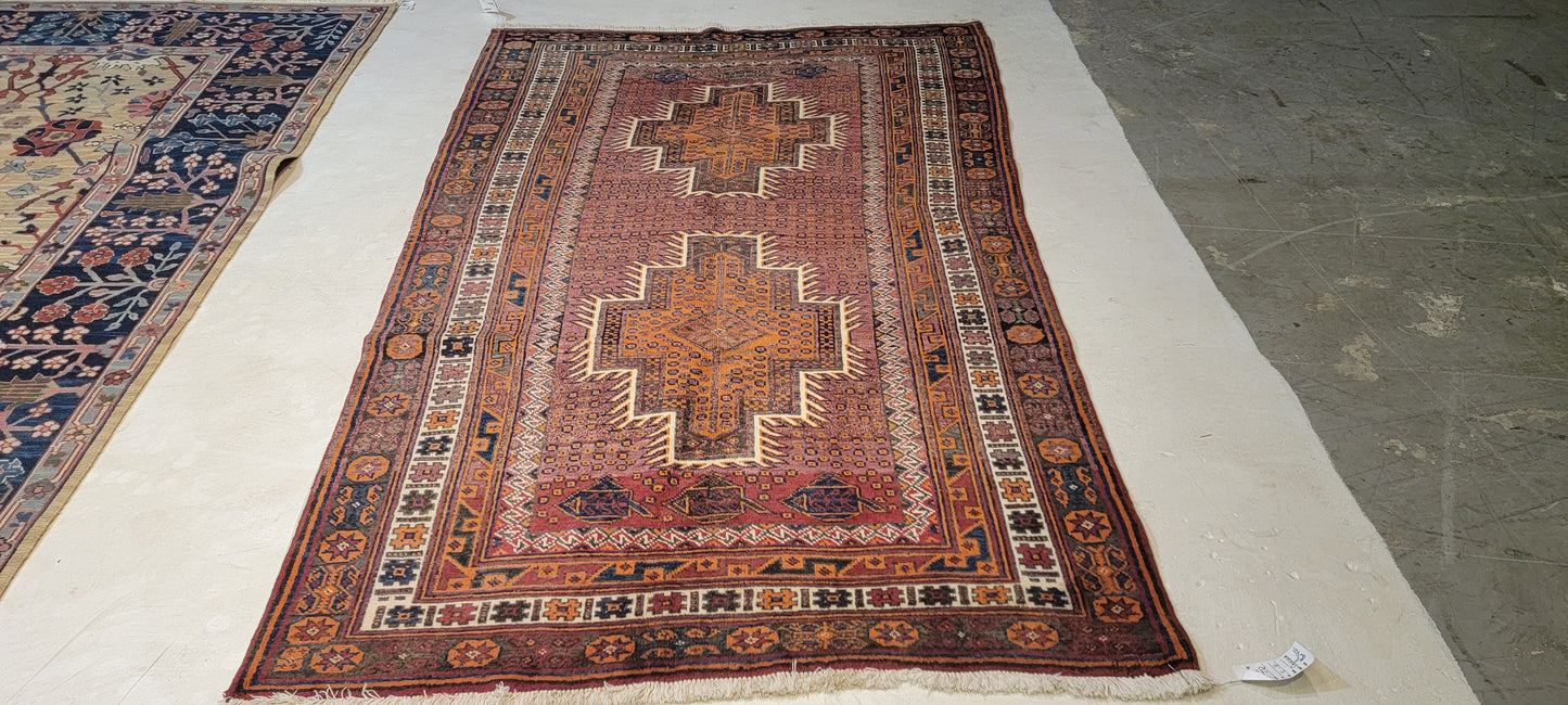 Hand-Knotted Wool Rug Sirjan 5' x 8'