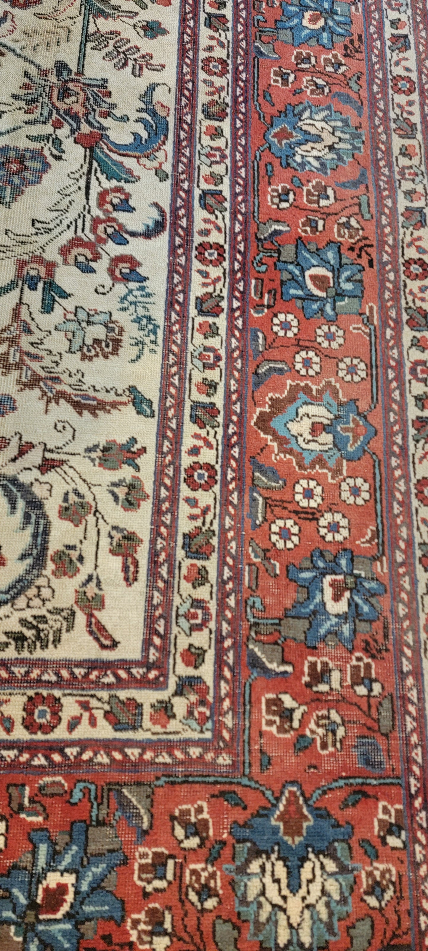 Hand-Knotted Wool Rug Tabriz 9' x 12'