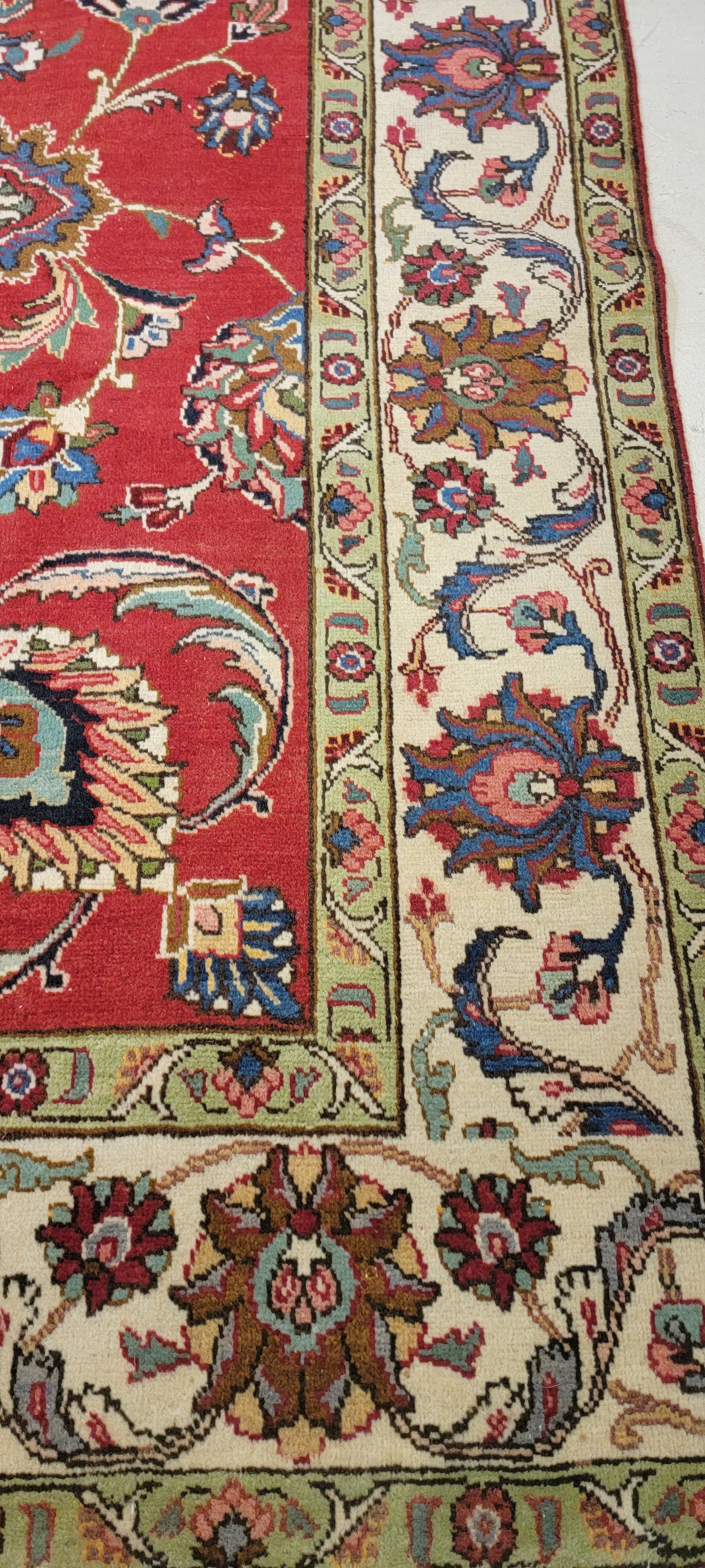 Hand-Knotted Wool Rug Tabriz 8' x 10'