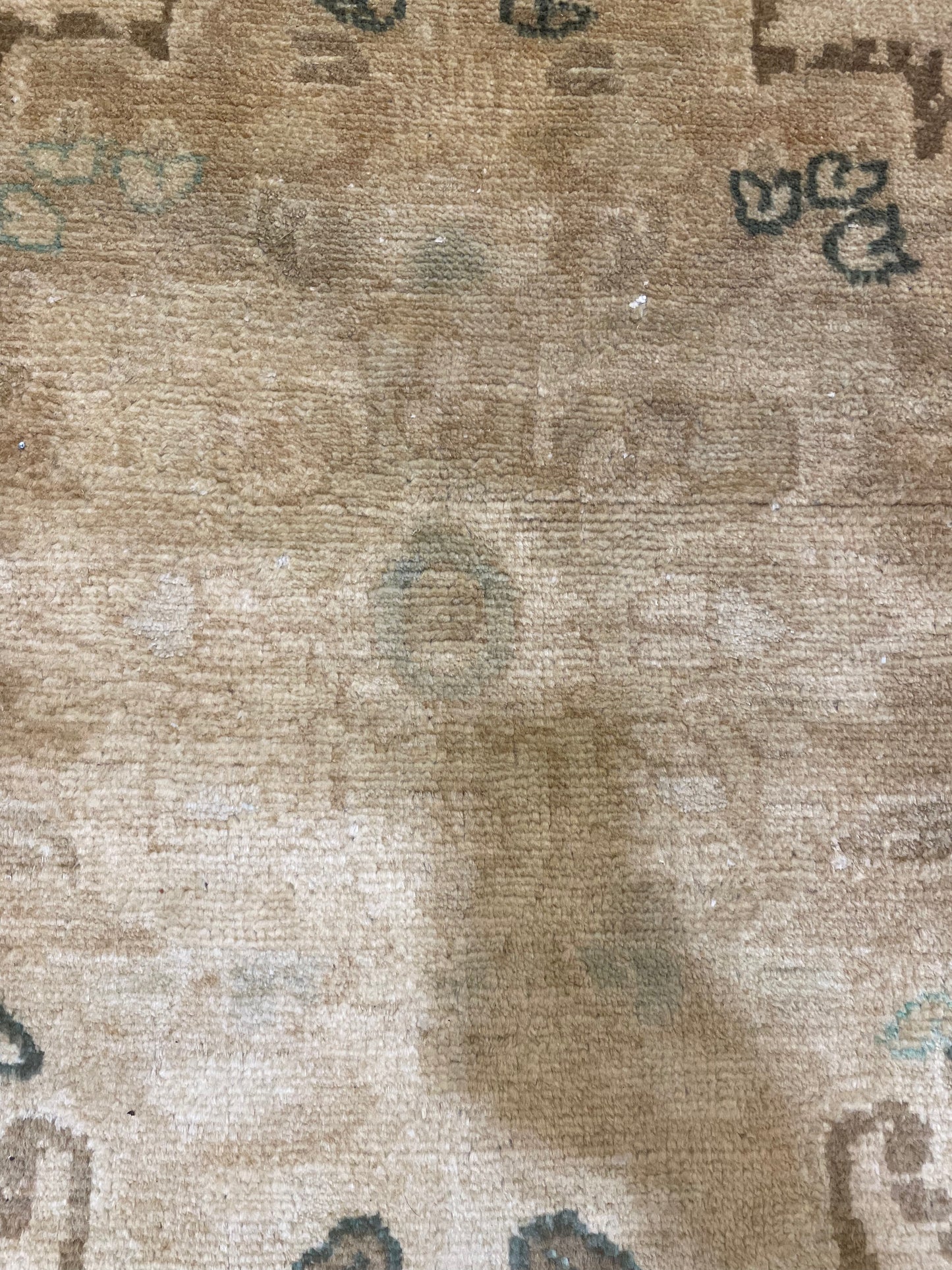 Hand-Knotted Wool Rug Tabriz Tea Washed 7'5" x 10'3"