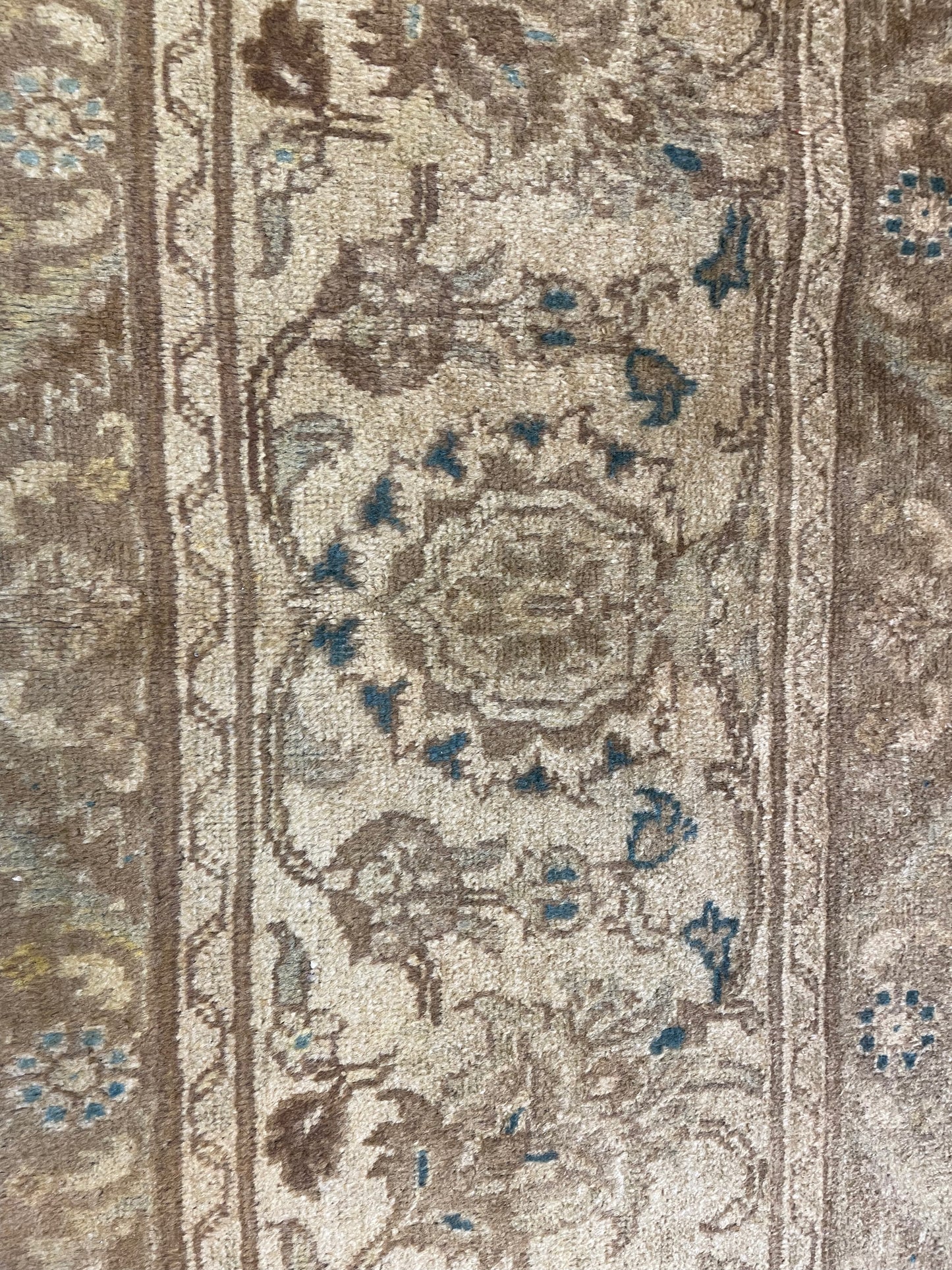 Hand-Knotted Wool Rug Tabriz Tea Washed 11'3" x 14'8"