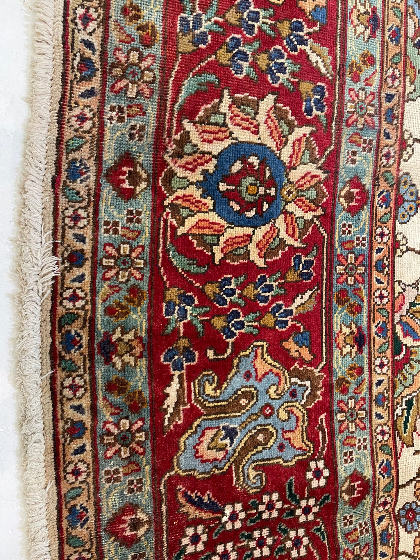 Hand-Knotted Wool Rug Tabriz 9'9" x 15'9"