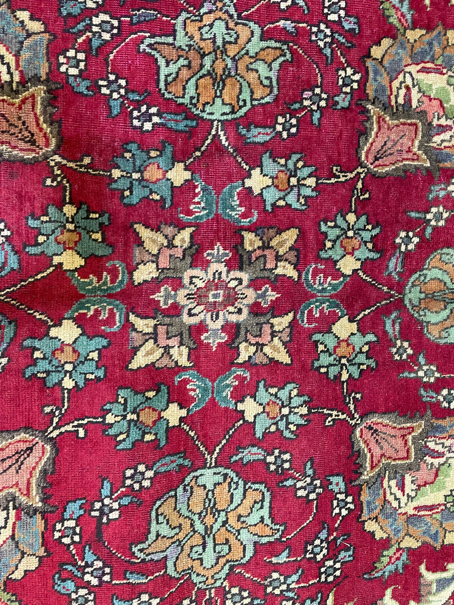Hand-Knotted Wool Rug Tabriz 11'6" x 14'1"