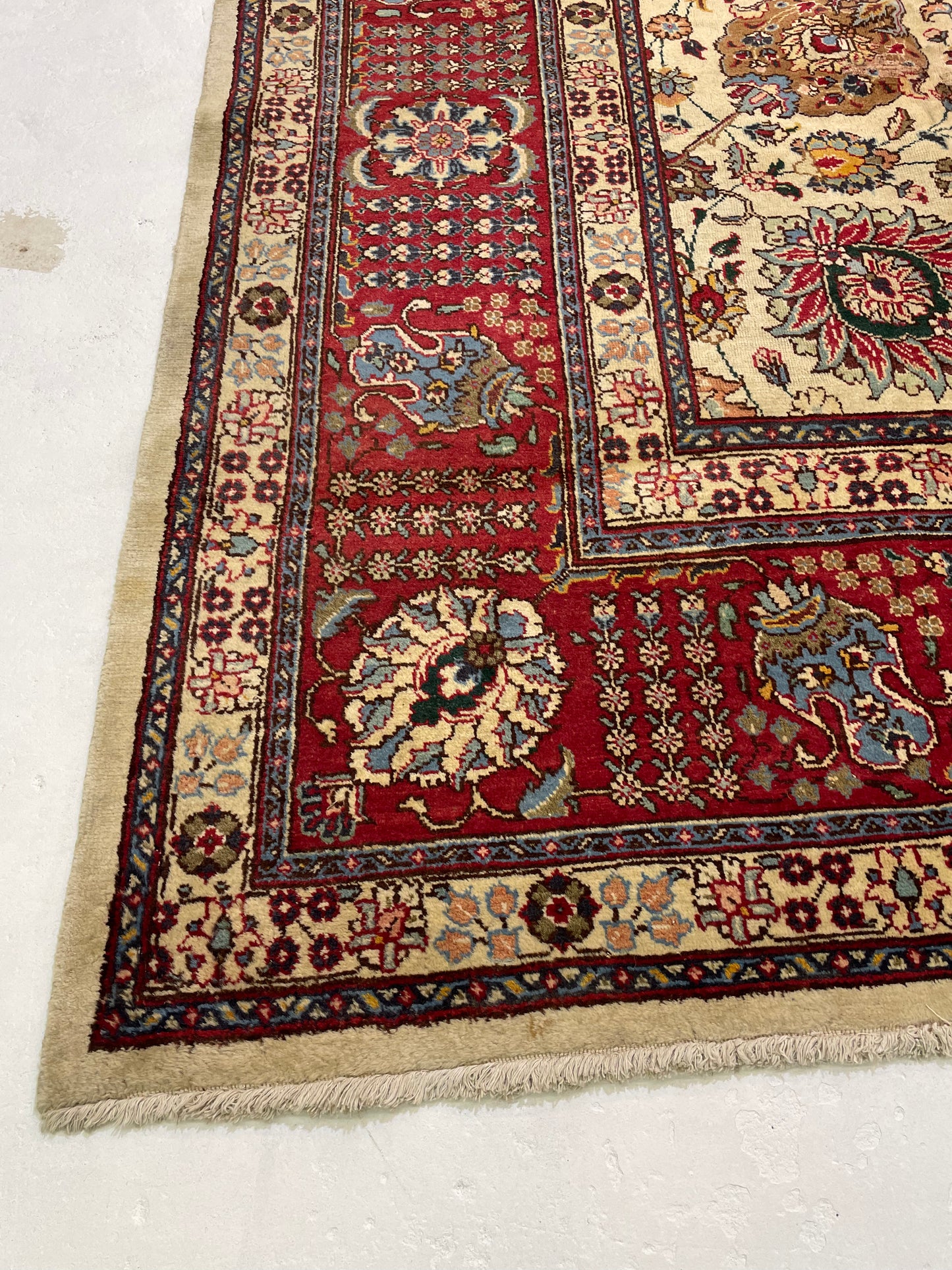 Hand-Knotted Wool Rug Tabriz 11'6" x 16'3"