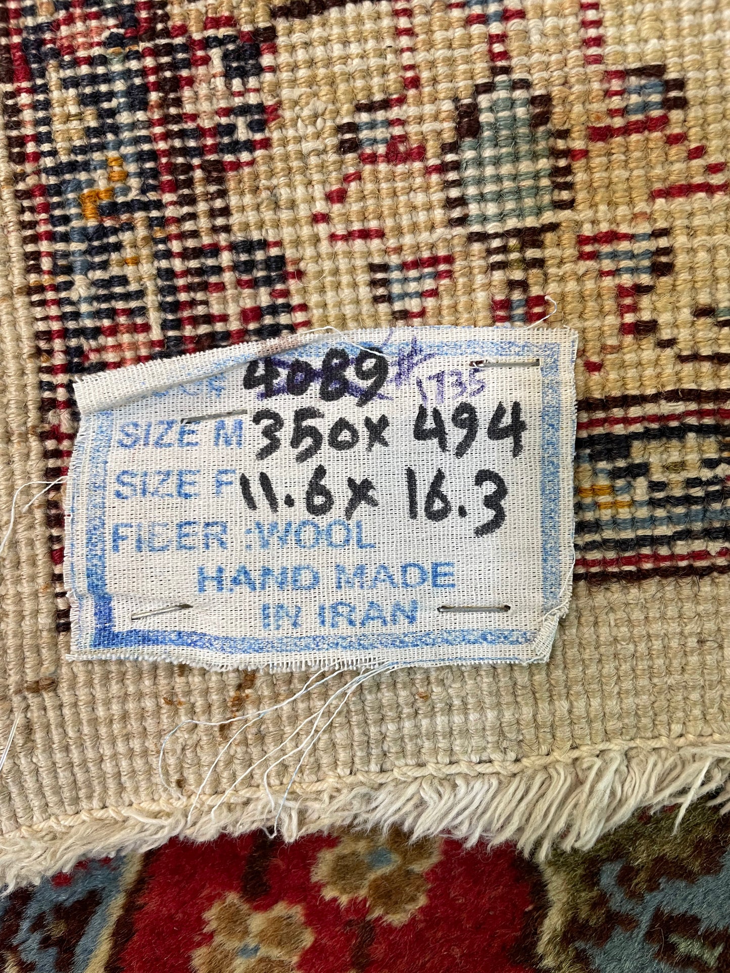 Hand-Knotted Wool Rug Tabriz 11'6" x 16'3"