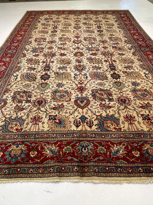 Hand-Knotted Wool Rug Tabriz 9'10" x 15'9"