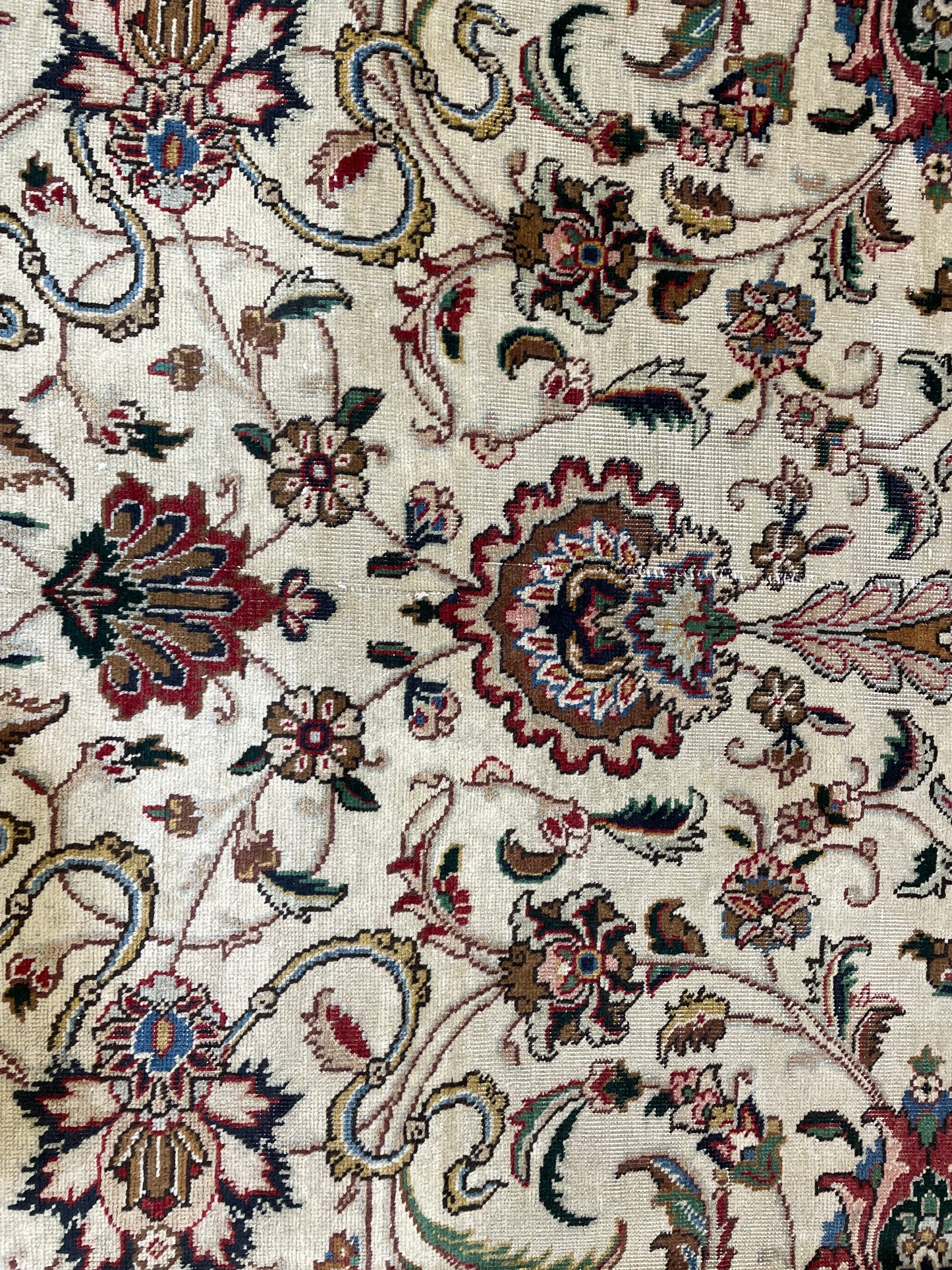 Hand-Knotted Wool Rug Tabriz 10' x 12'6"