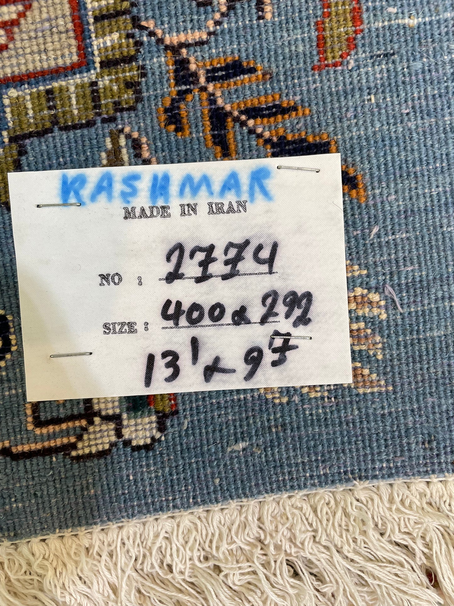 Hand-Knotted Wool Rug Kashmar 9'7" x 13'1"