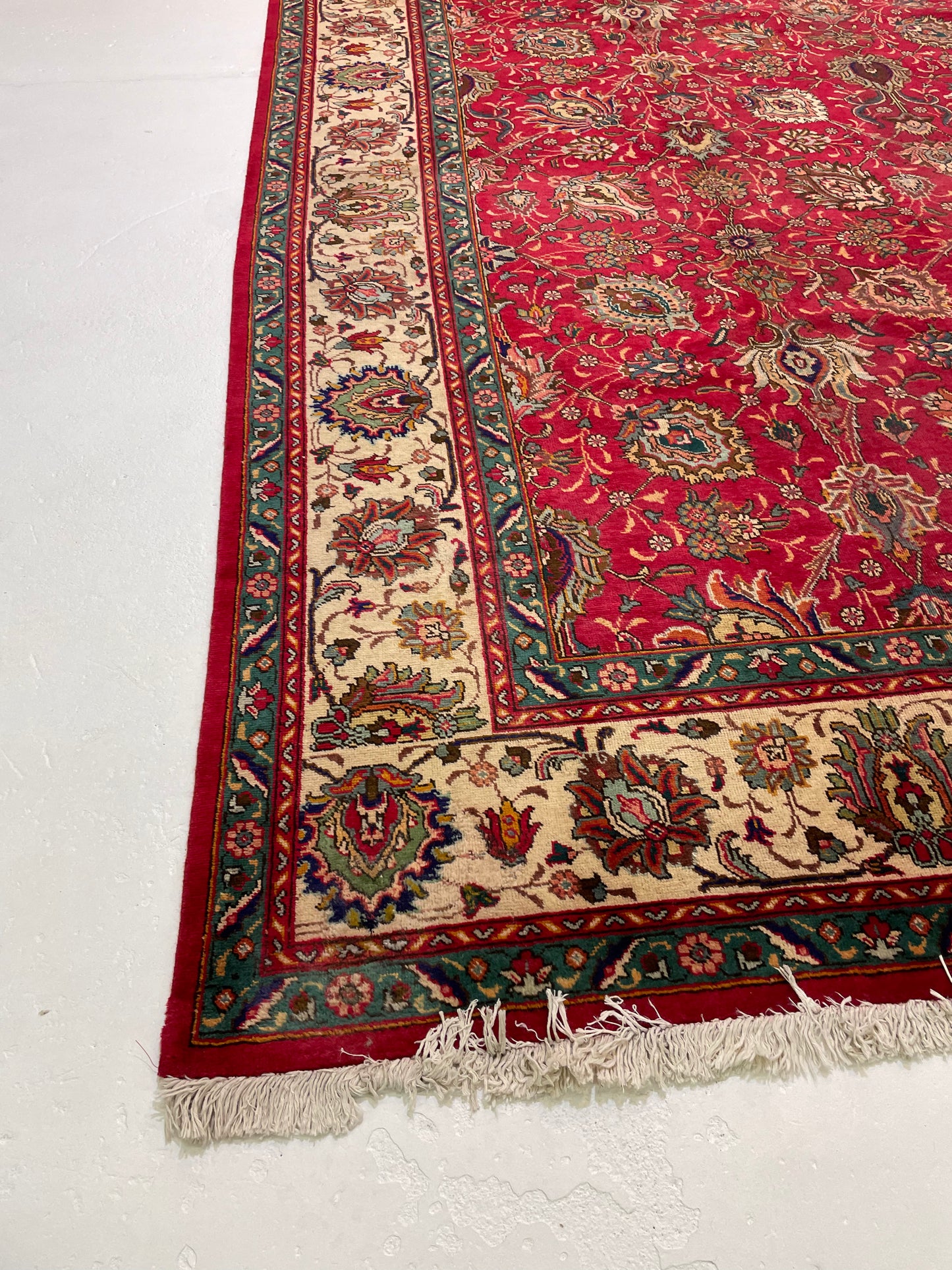 Hand-Knotted Wool Rug Tabriz 10'9" x 16'1"