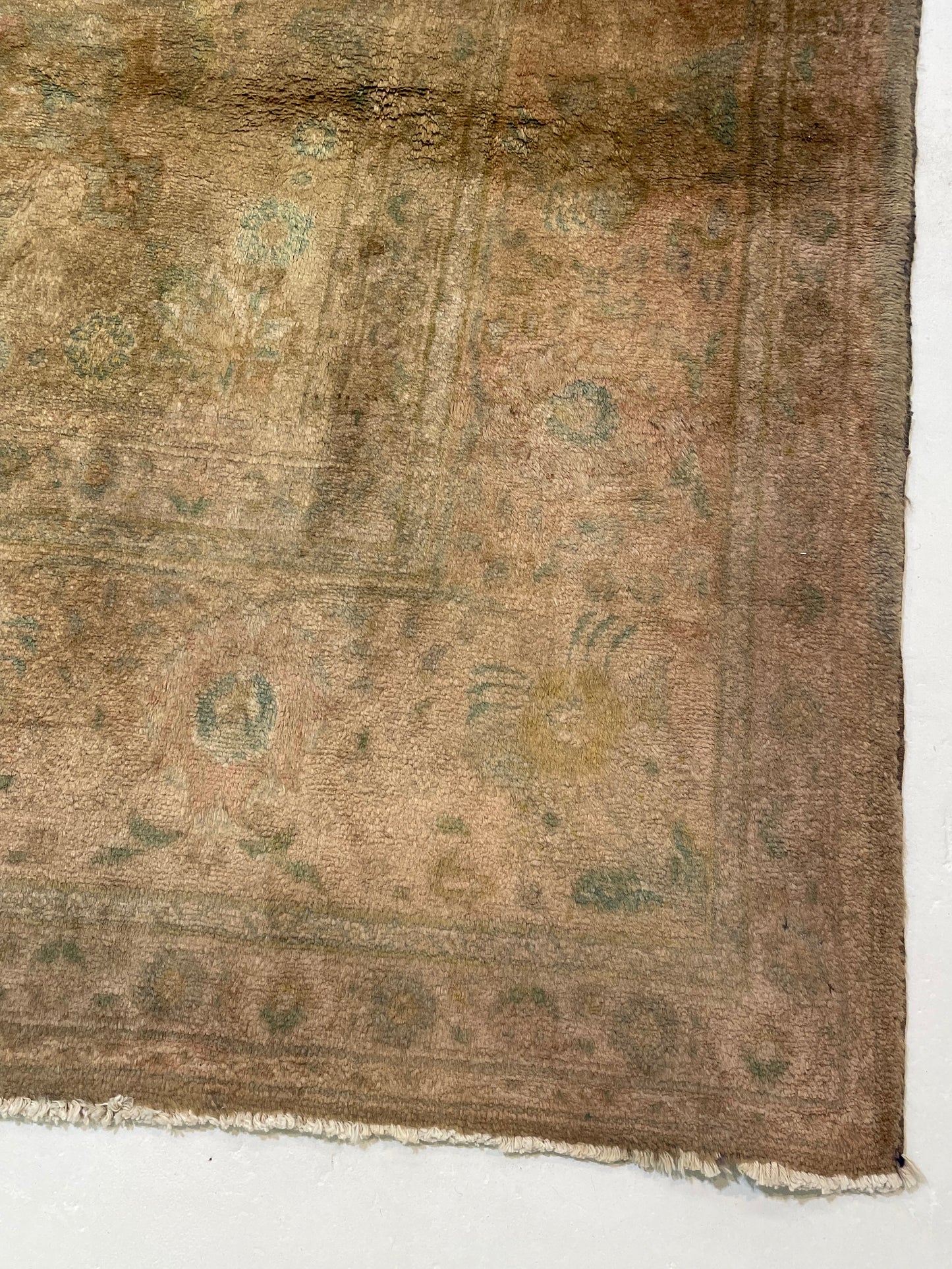 Hand-Knotted Wool Rug Tabriz 9'7" x 13'