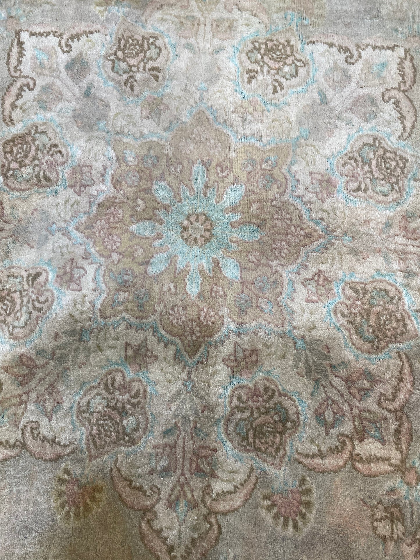 Hand-Knotted Wool Rug Tabriz 9'7" x 13'