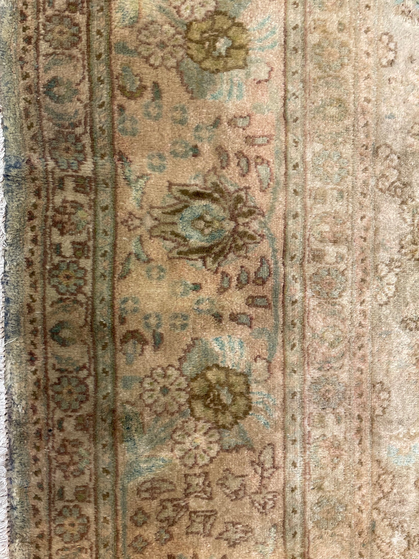 Hand-Knotted Wool Rug Tabriz 9'7" x 13'